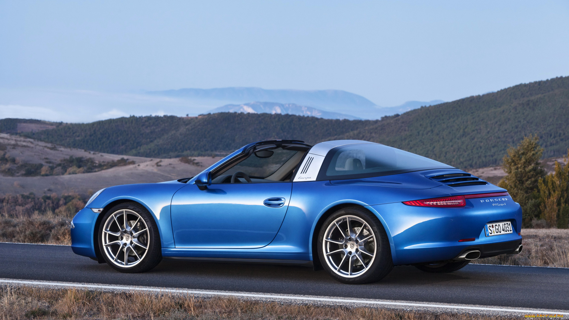 2014, porsche, 911, targa, 4, автомобили, porsche, голубой, targa, 911