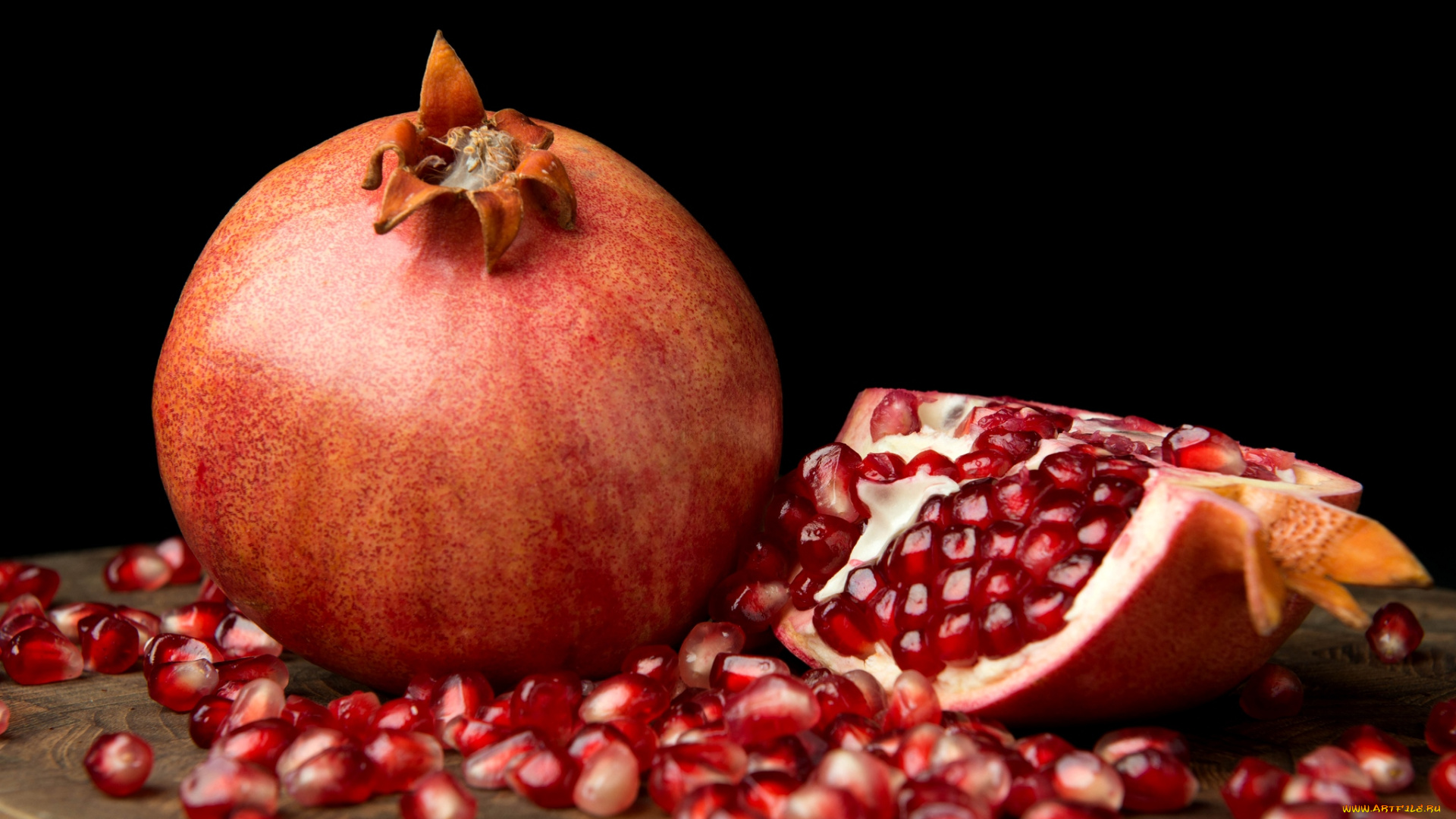 еда, гранат, зерна