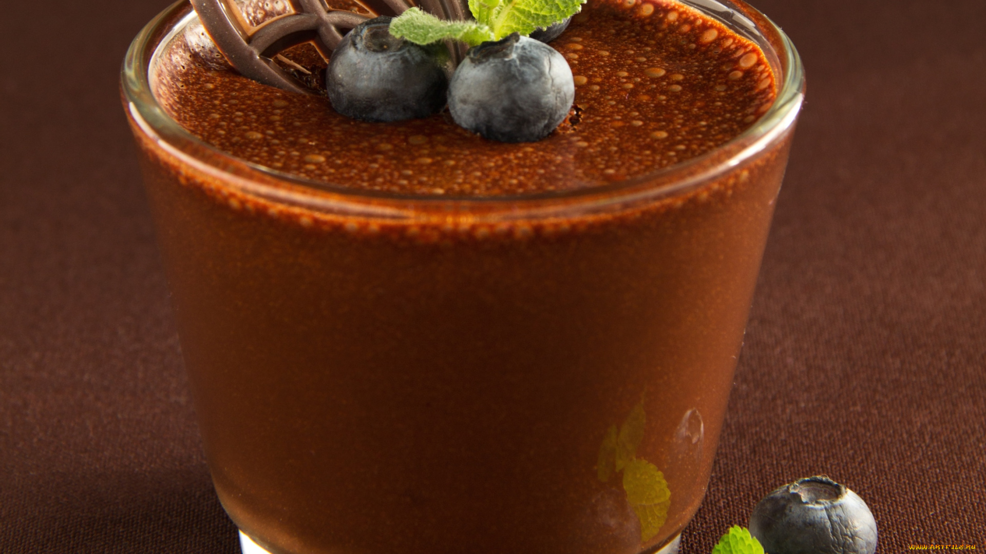 еда, мороженое, , десерты, голубика, шоколадный, мусс