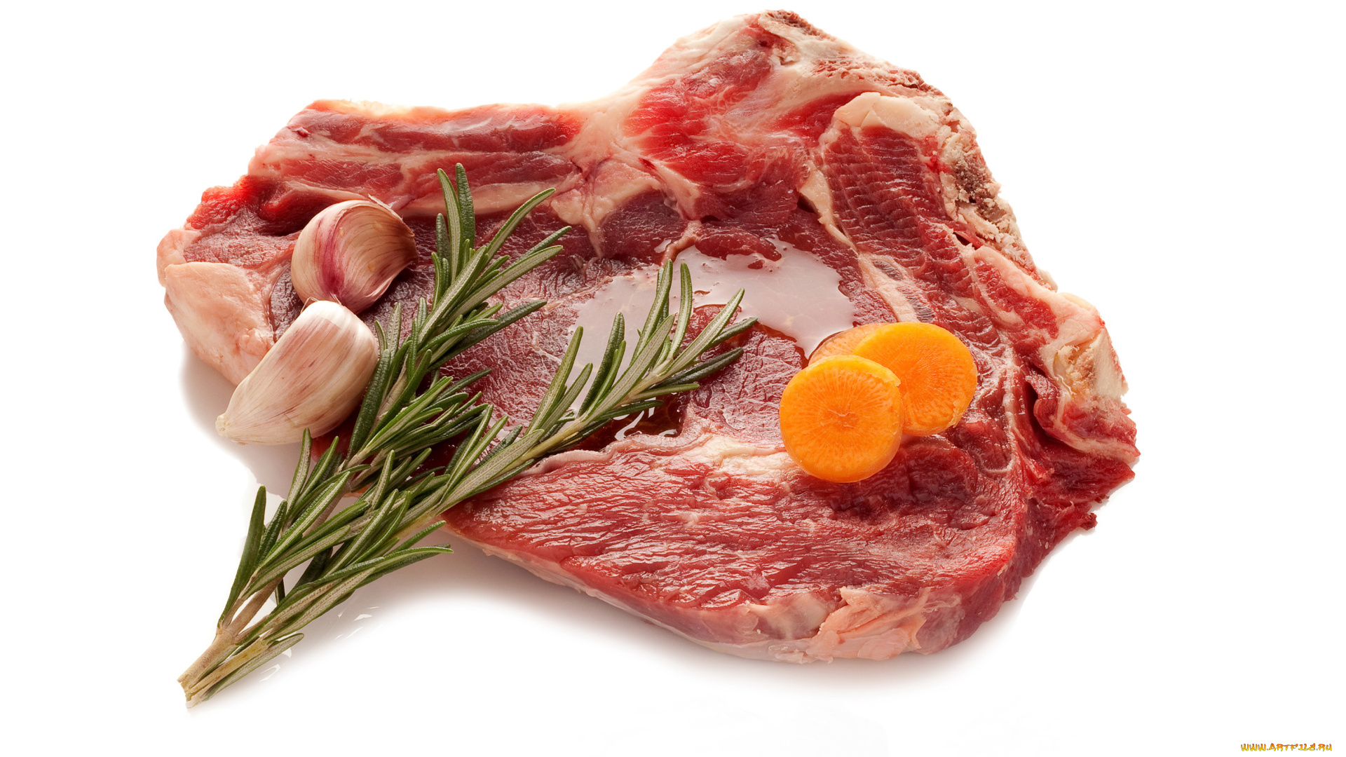 еда, мясные, блюда, мясо, чеснок, зелень