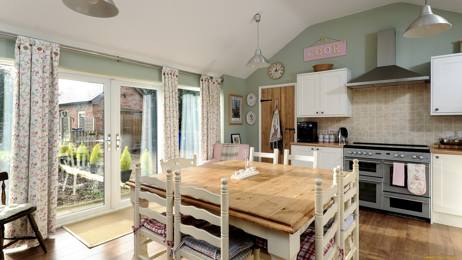 интерьер, кухня, стол, плита