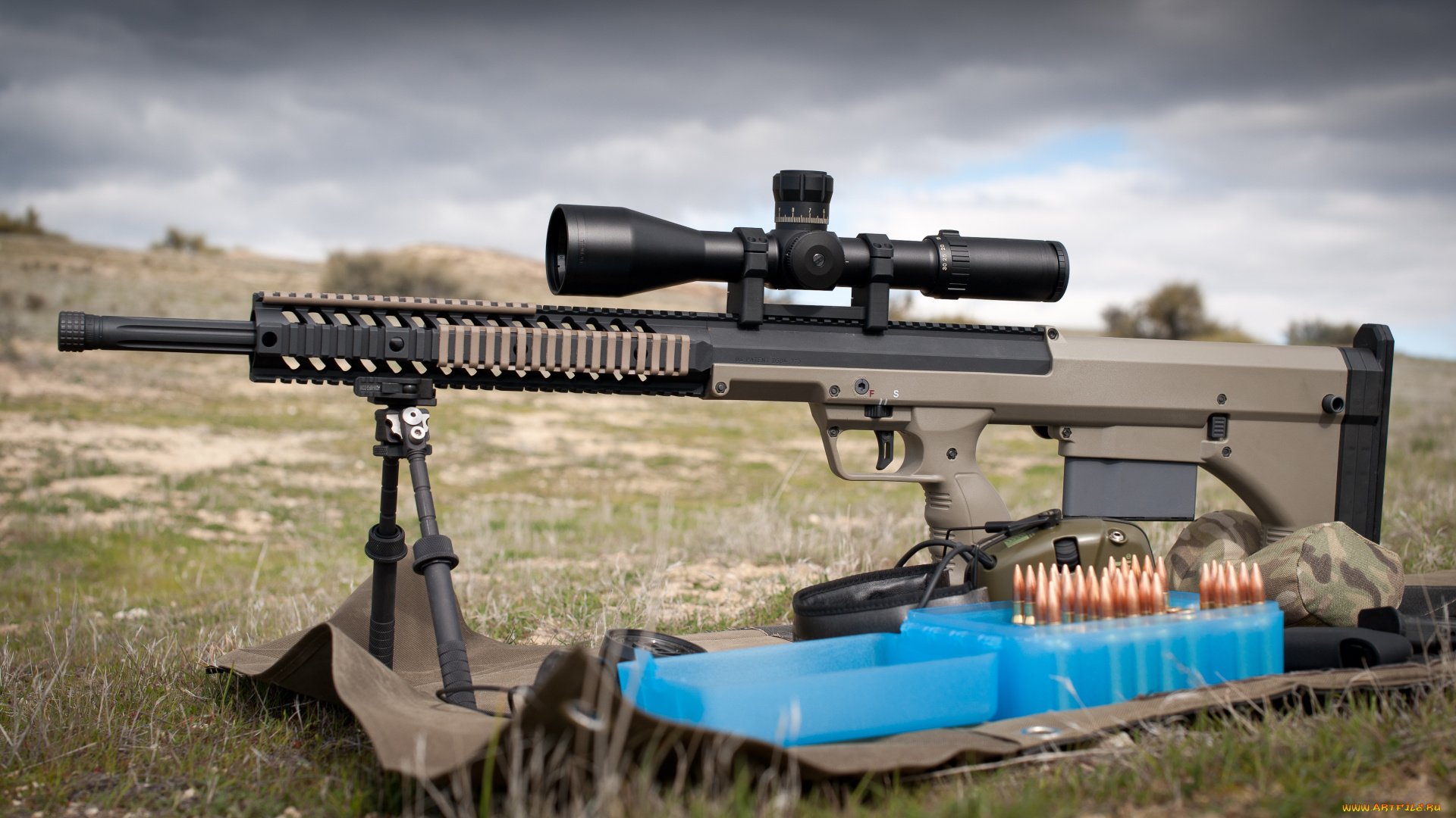 оружие, винтовки, с, прицеломприцелы, rifle