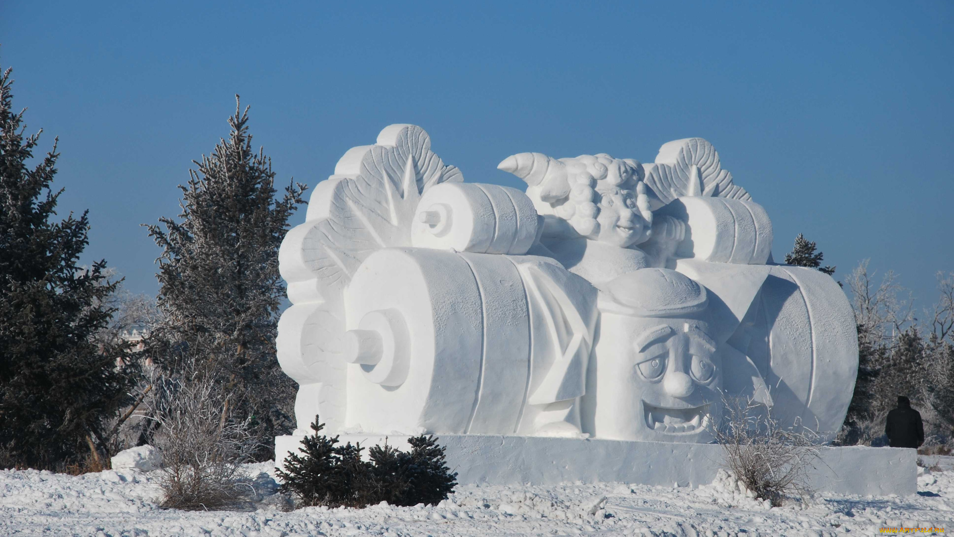 разное, фигуры, из, песка, , льда, и, снега, фигуры, снег