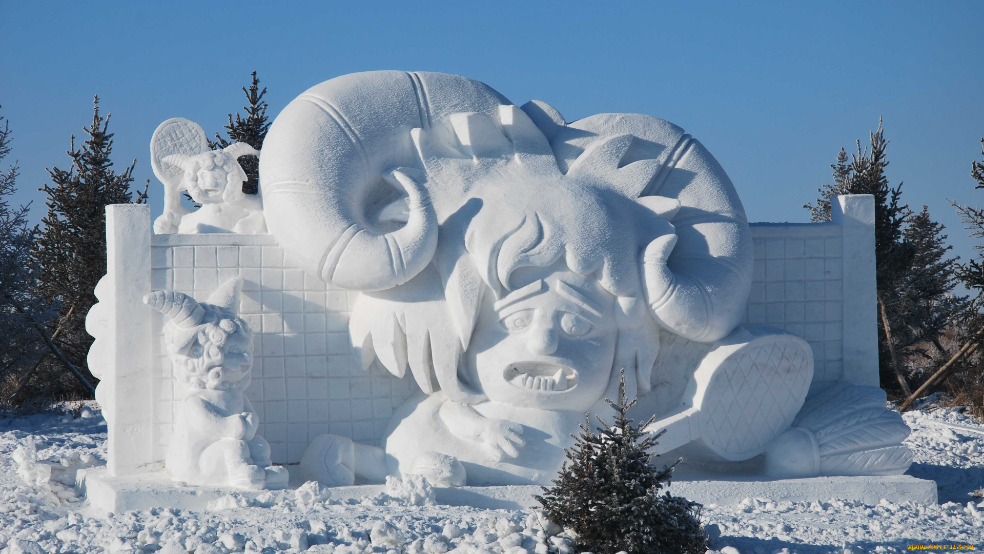 разное, фигуры, из, песка, , льда, и, снега, снег, фигуры