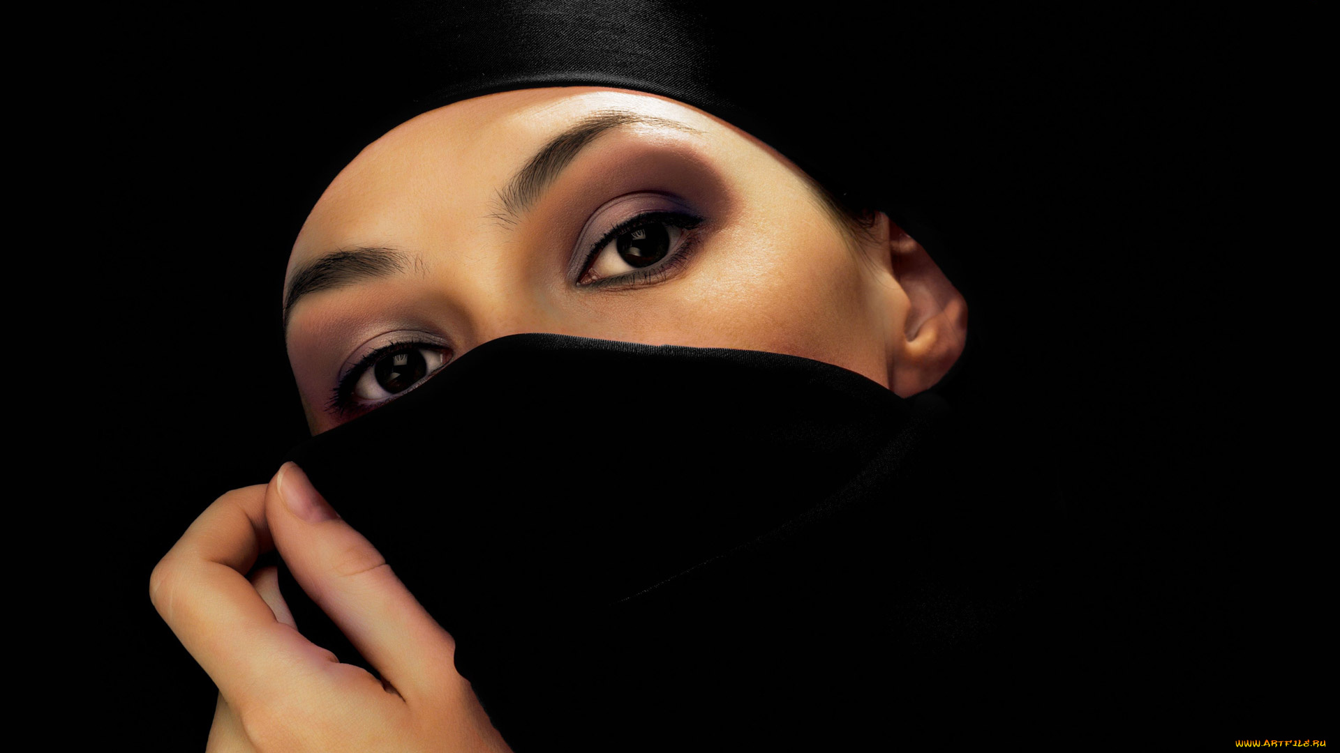 разное, глаза, черный, чадра