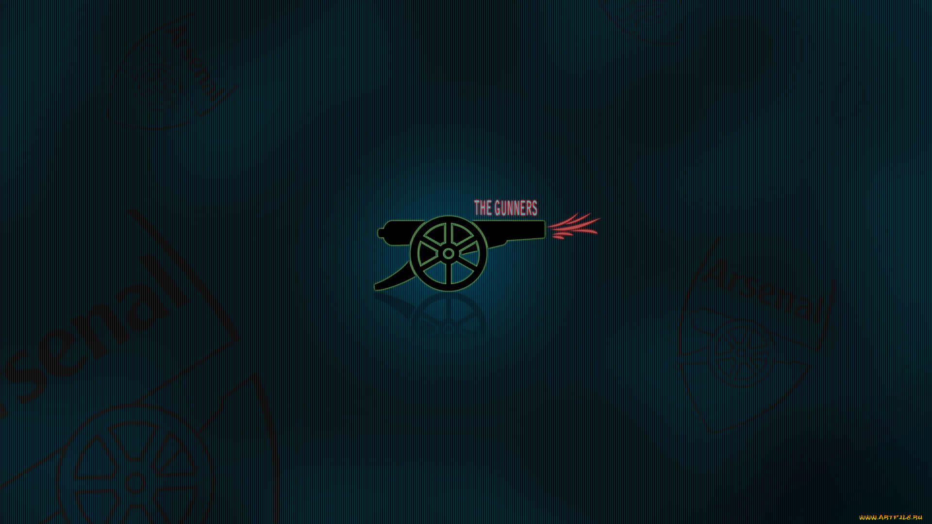 спорт, эмблемы, клубов, пушка, символ, эмблема, клуб, arsenal