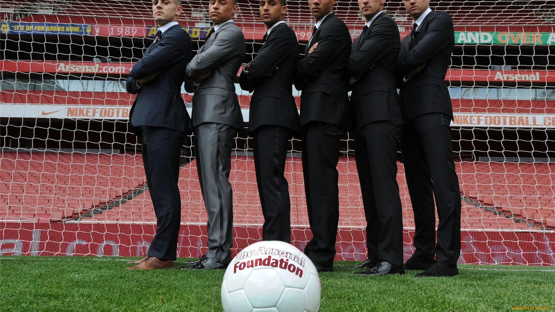 спорт, футбол, мяч, сетка, костюмы, игроки, футболисты, молодые, arsenal