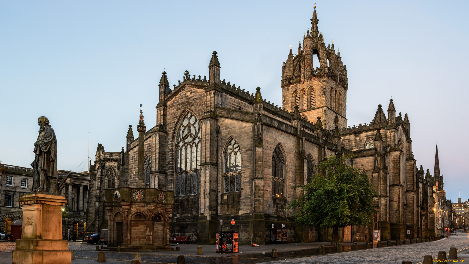 st, , giles, cathedral, , edinburgh, города, эдинбург, , шотландия, улицы, площадь, памятник, собор