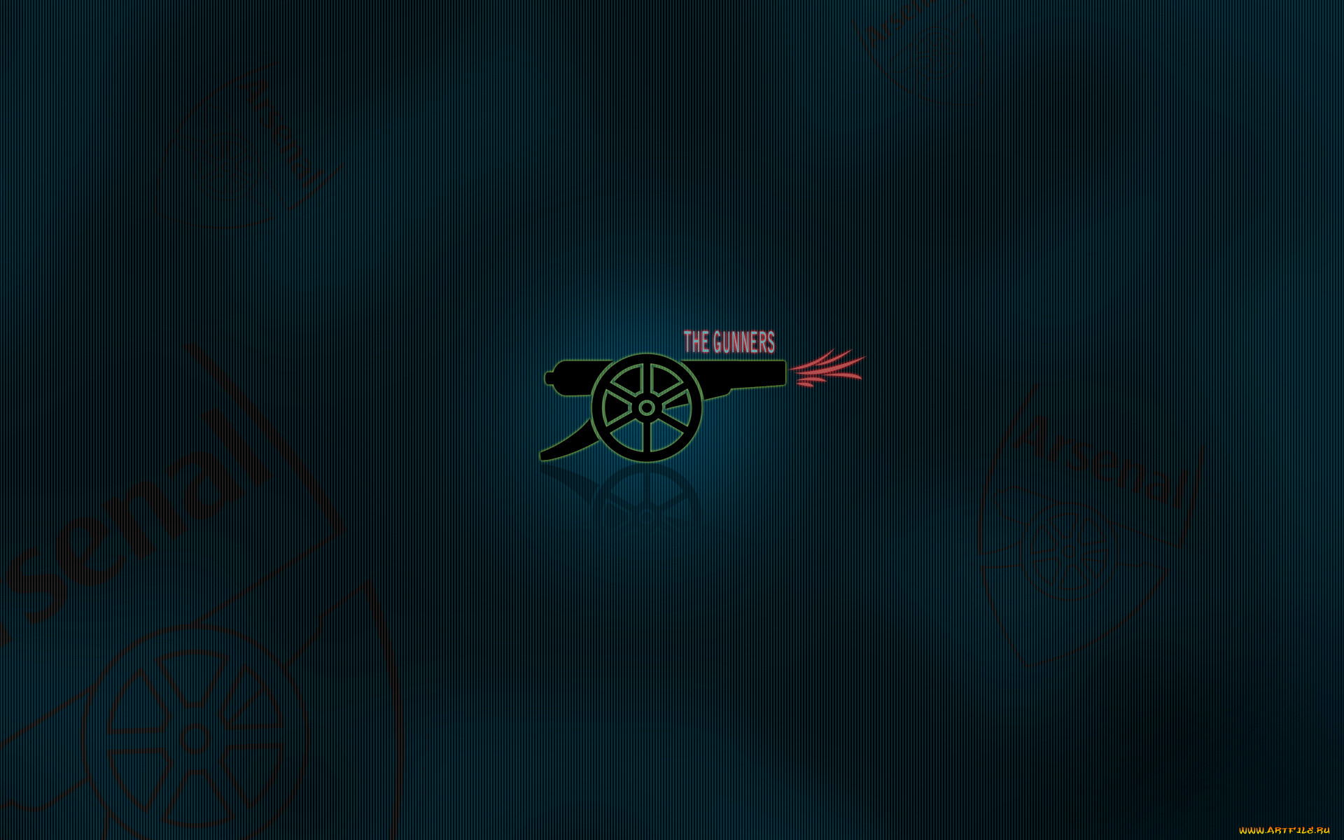 спорт, эмблемы, клубов, пушка, символ, эмблема, клуб, arsenal