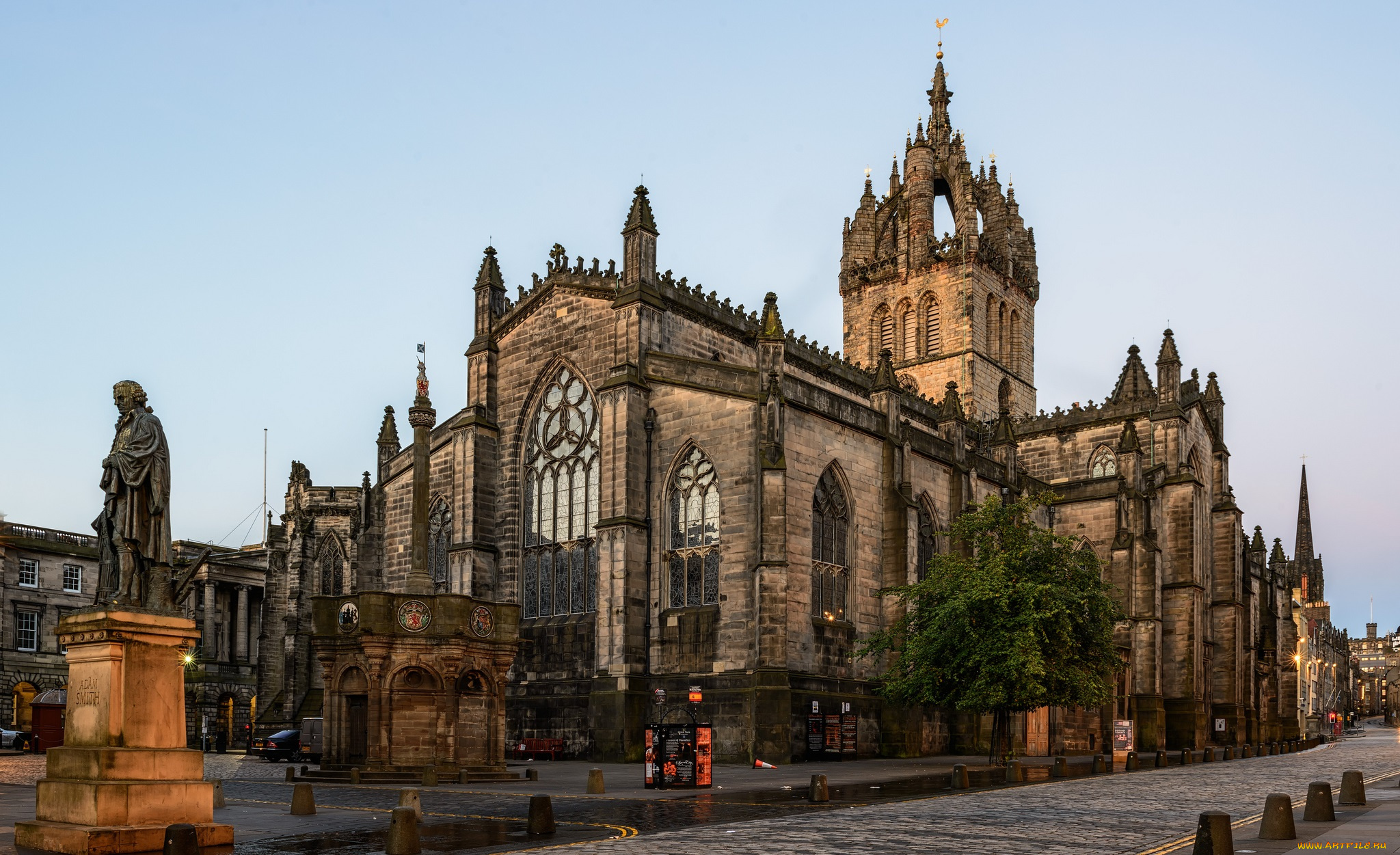 st, , giles, cathedral, , edinburgh, города, эдинбург, , шотландия, улицы, площадь, памятник, собор