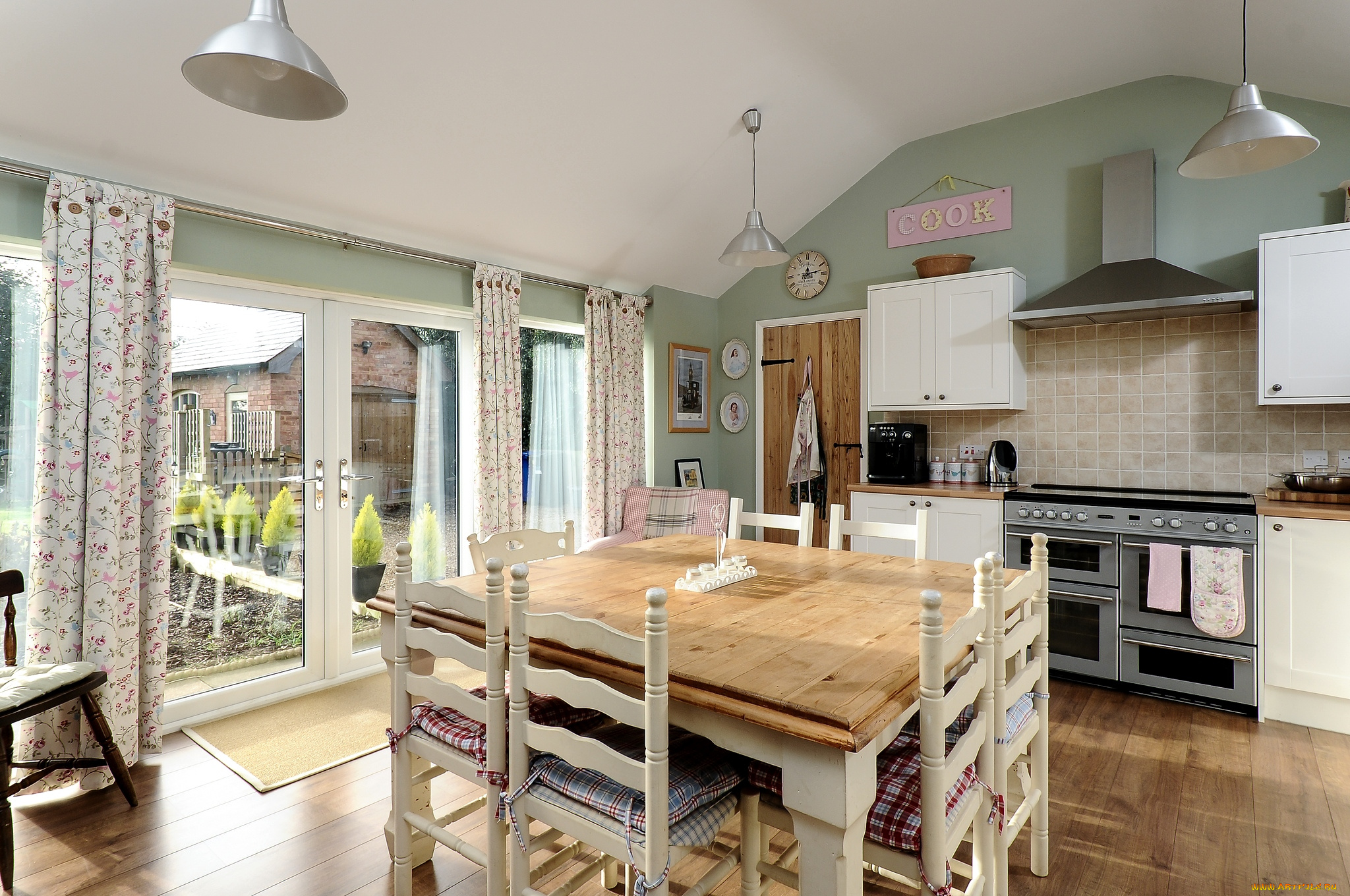 интерьер, кухня, стол, плита