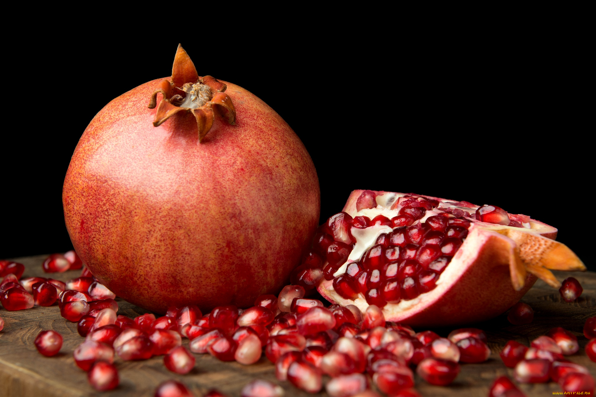 еда, гранат, зерна