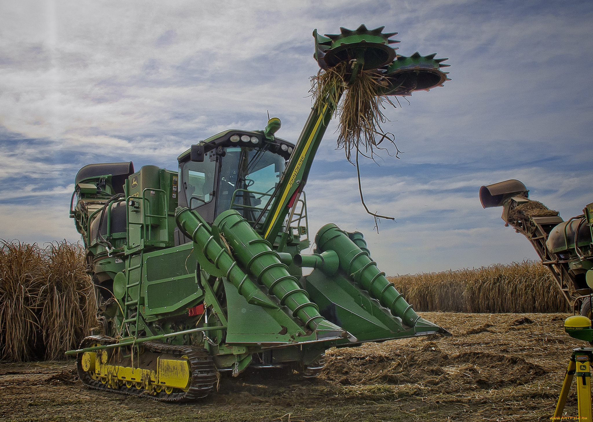 john, deere, 3522, техника, комбайны, комбайн, гусеницы, поле