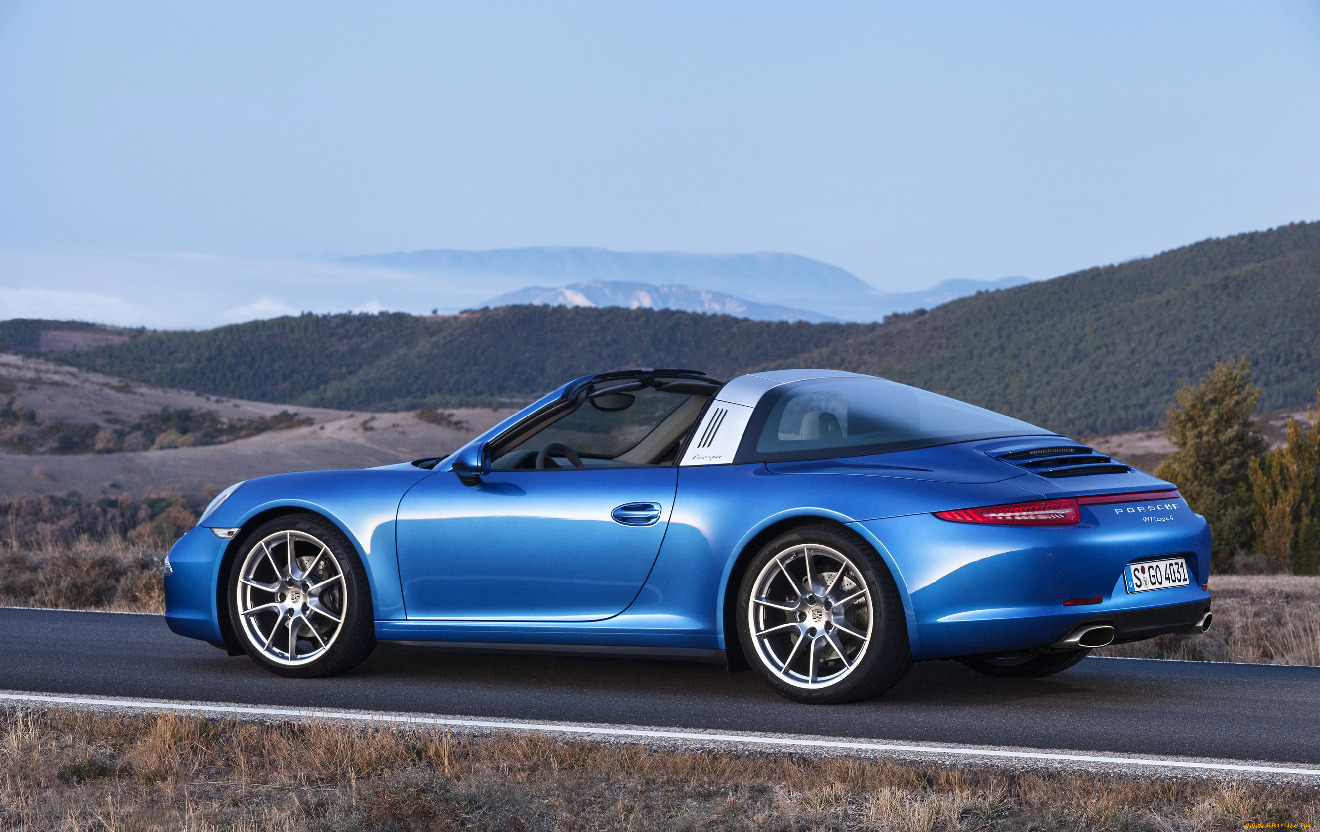 2014, porsche, 911, targa, 4, автомобили, porsche, голубой, targa, 911