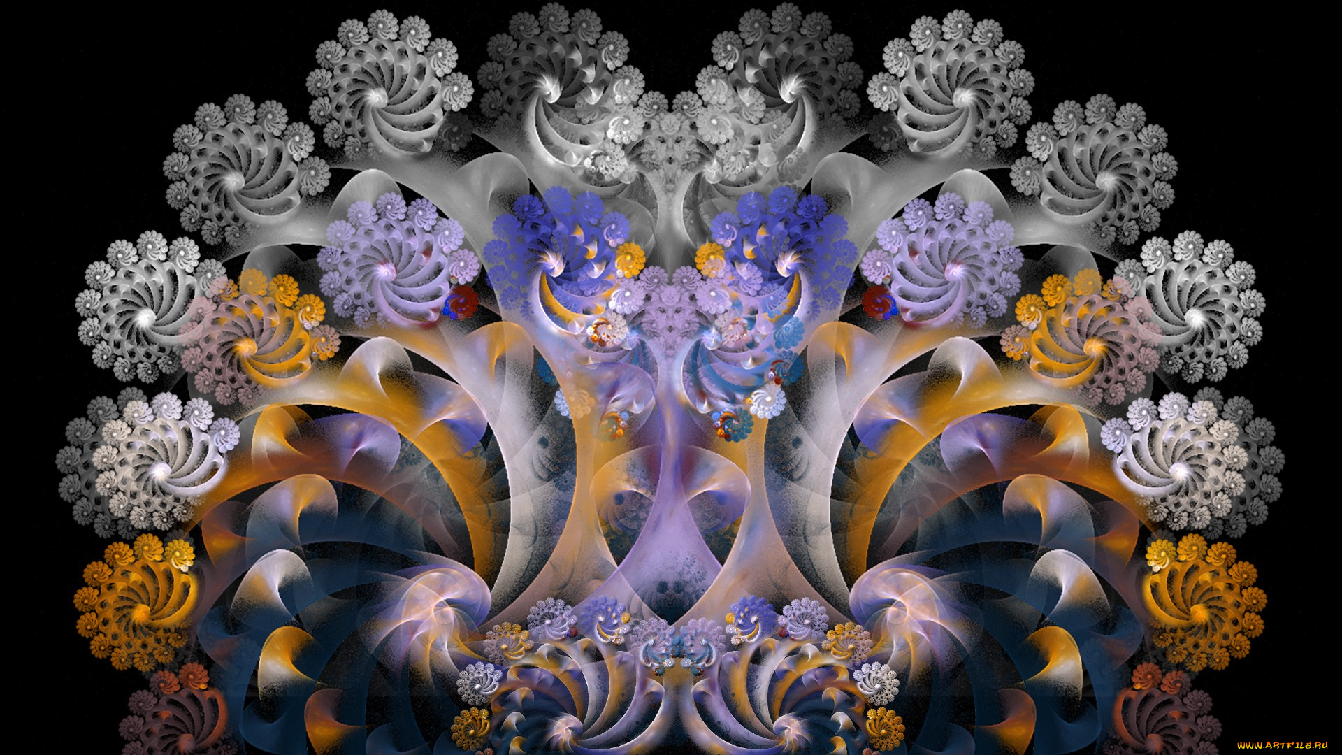 3д, графика, фракталы, , fractal, узор, фон, цвета