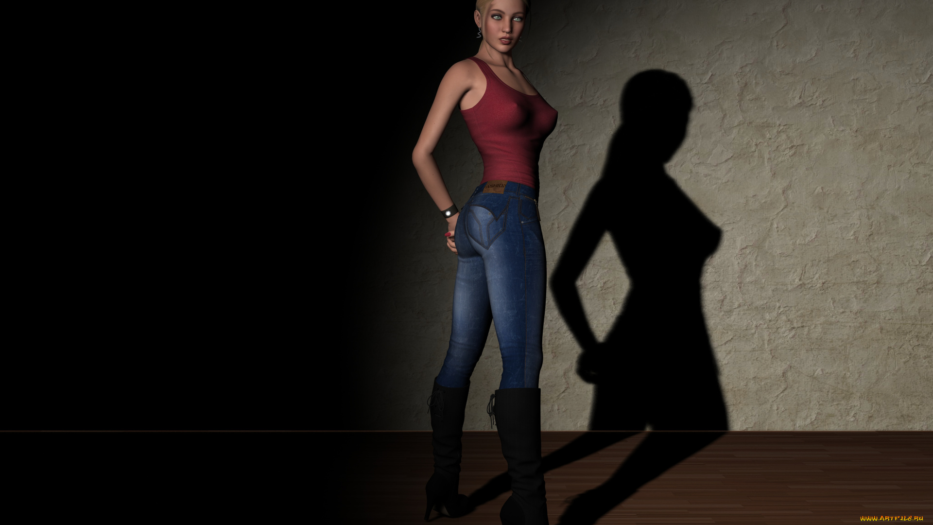 3д, графика, люди, , people, девушка, взгляд, фон