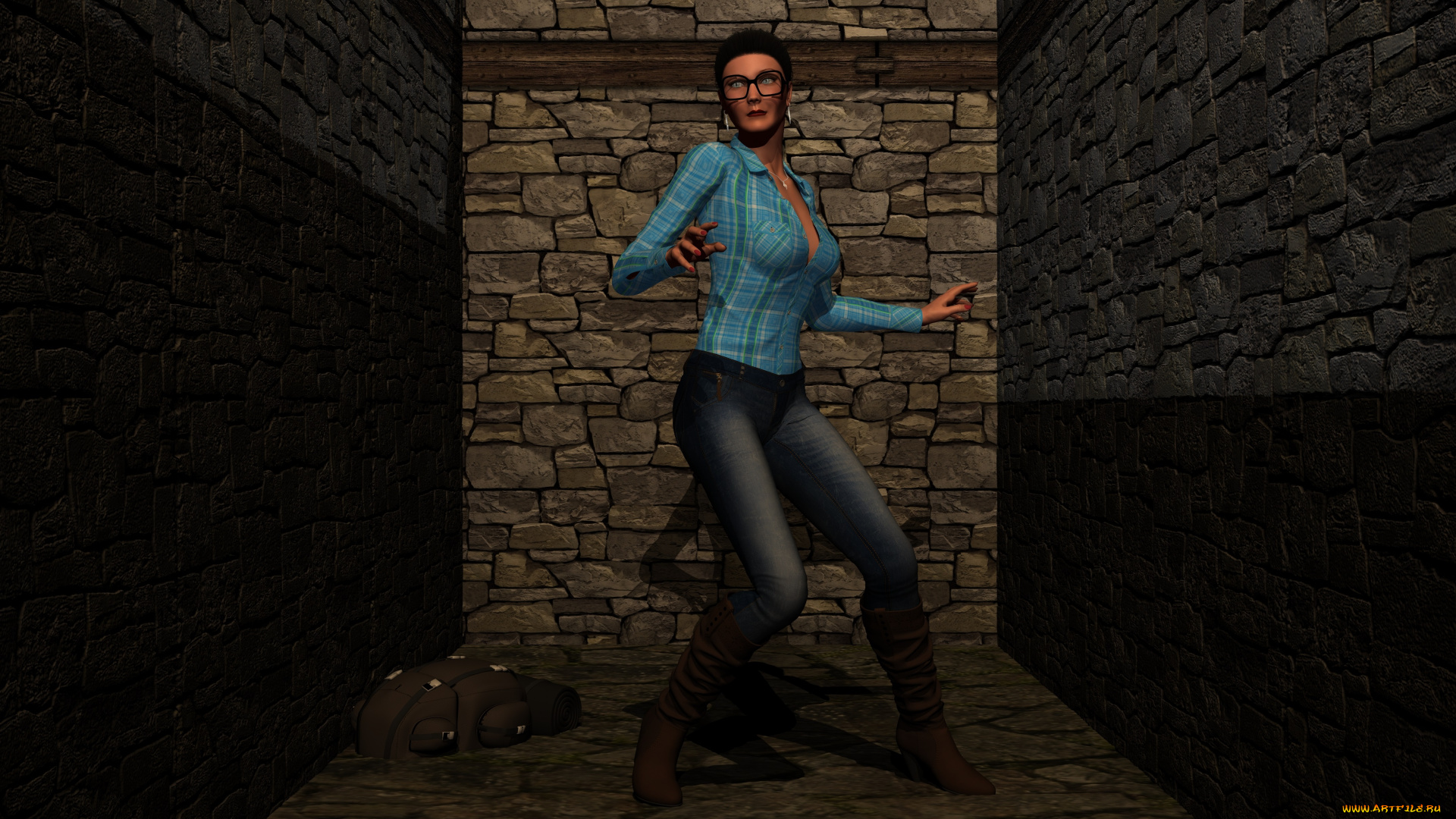 3д, графика, люди, , people, фон, взгляд, страх, девушка