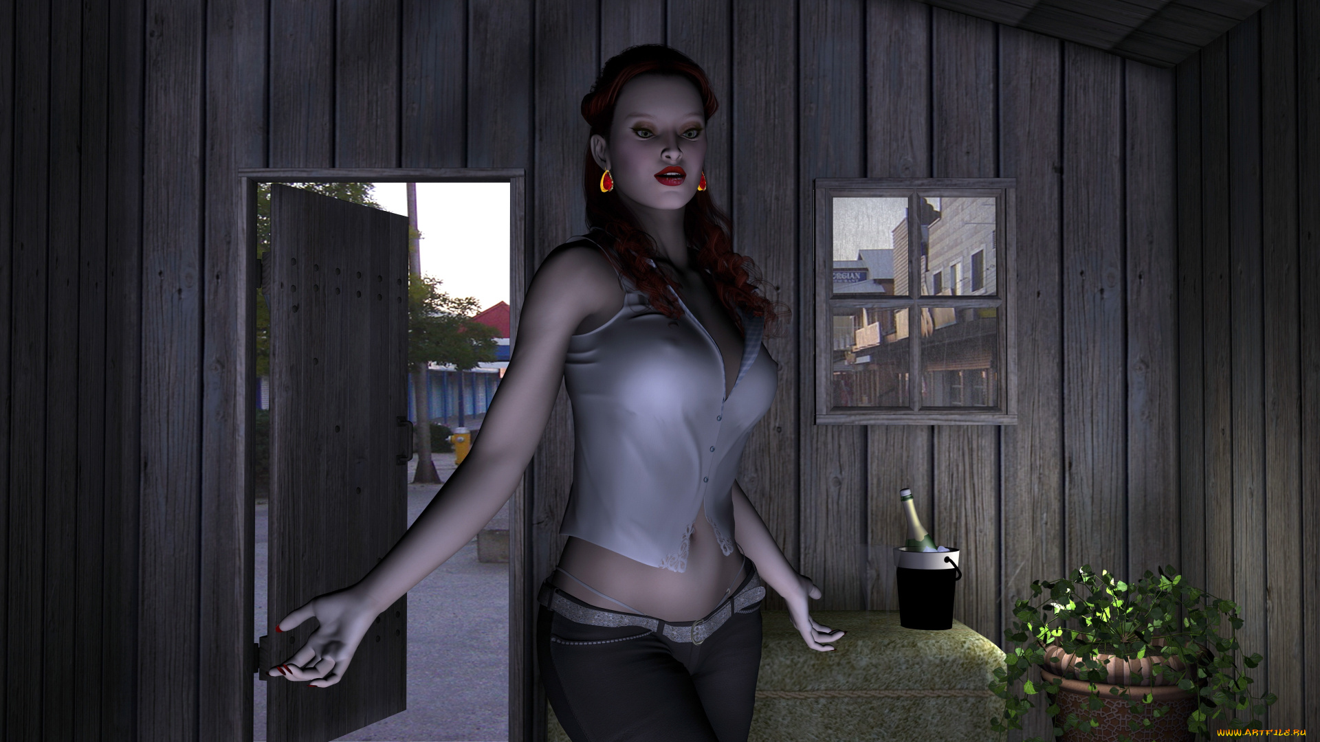 3д, графика, люди, , people, взгляд, фон, девушка