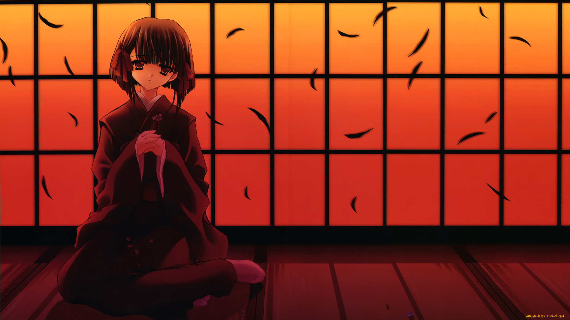 аниме, carnelian, комната, девушка