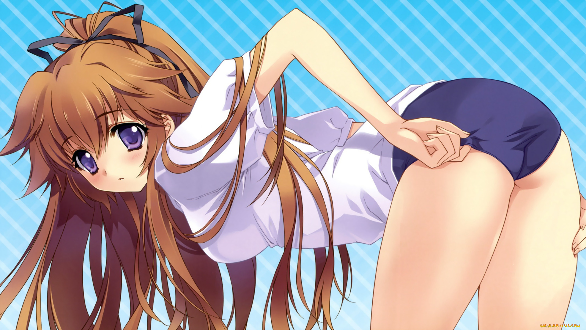 аниме, carnelian, mix, девушка, взгляд, поза, арт, suwa, ranmaru