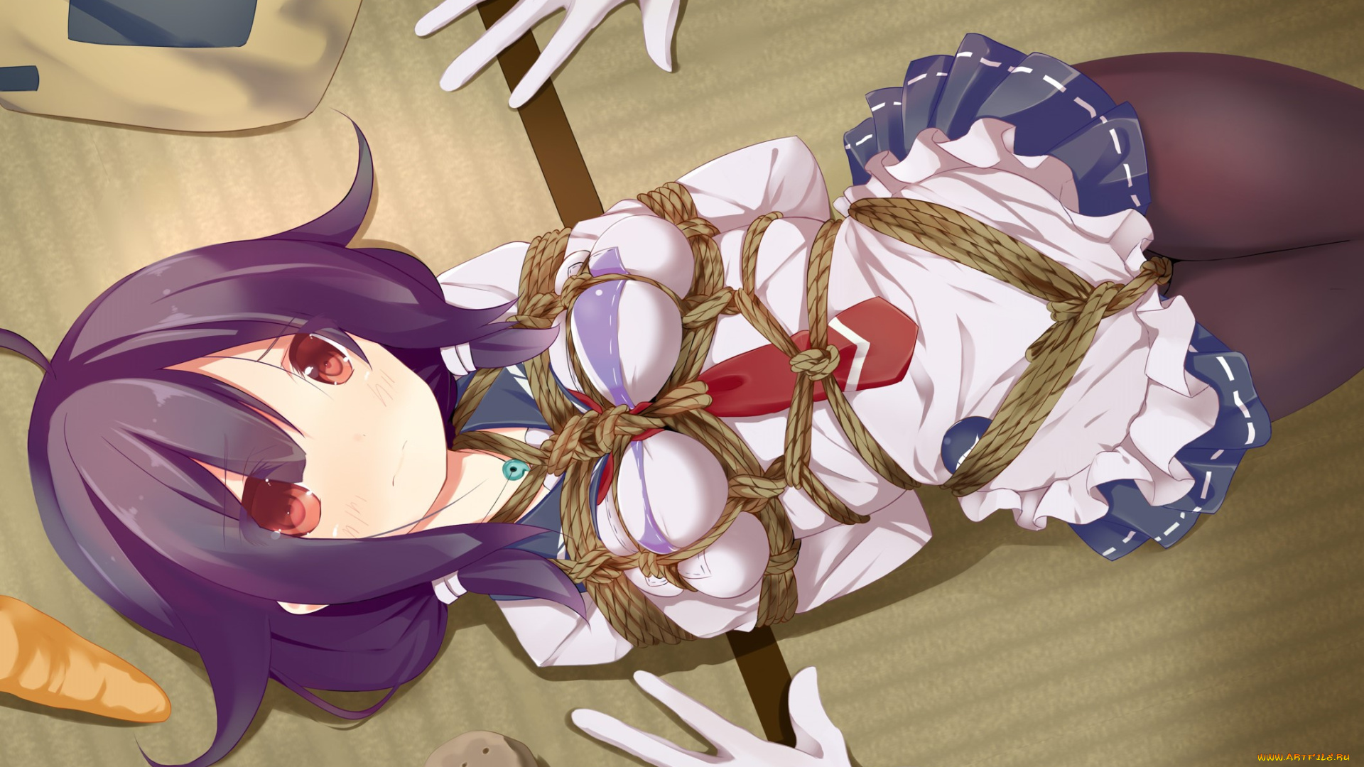 аниме, kantai, collection, девушка, перчатки, руки, арт, hamuta, верёвка, kancolle, taigei, kantai, collection