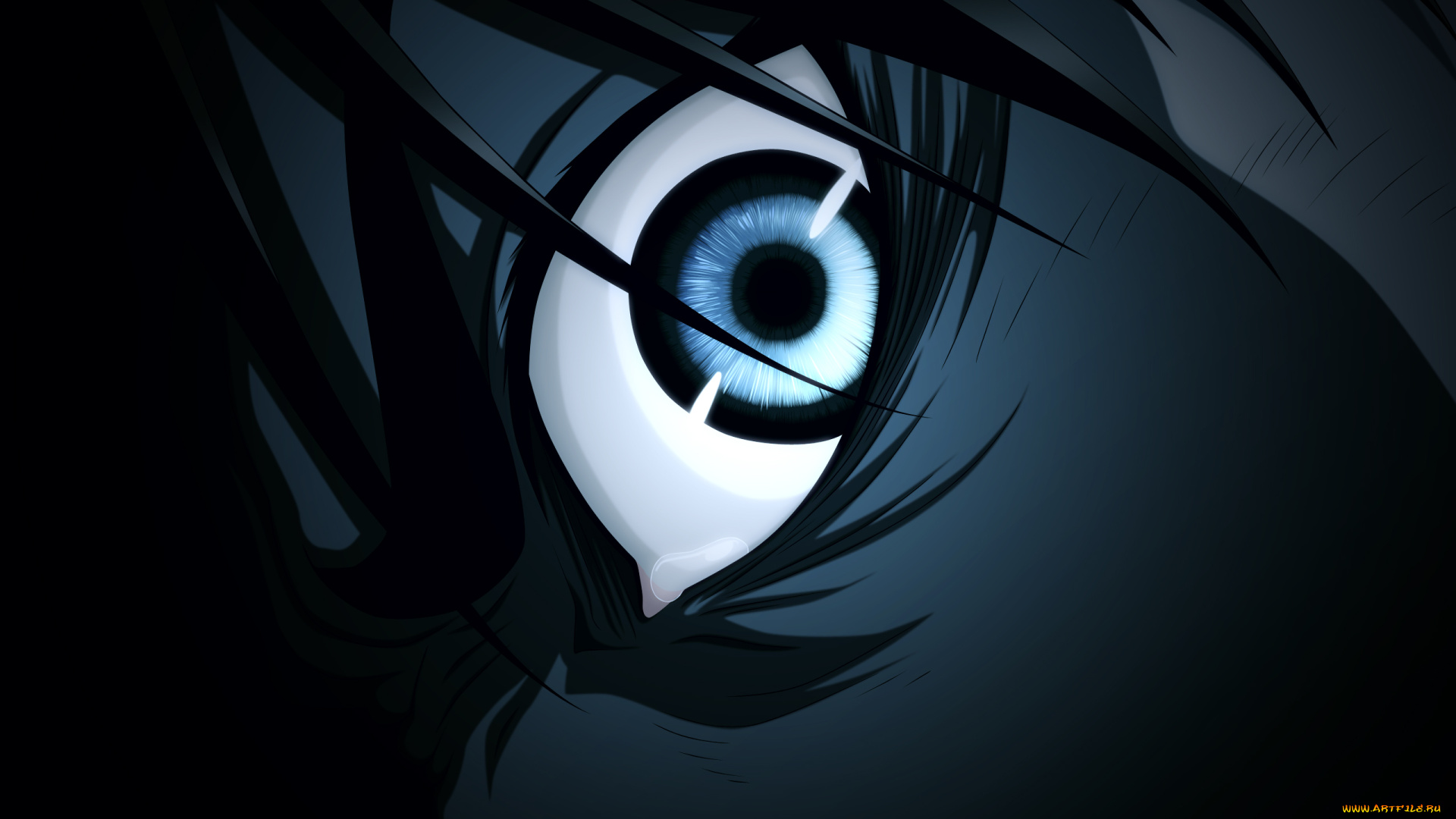 аниме, shingeki, no, kyojin, взгляд, глаз, cilou, eren, jaeger