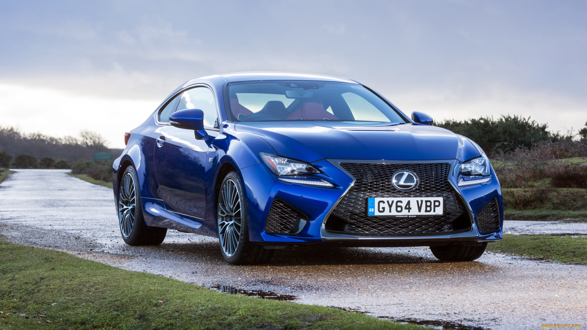 автомобили, lexus, 2014г, uk-spec, rc, f, синий