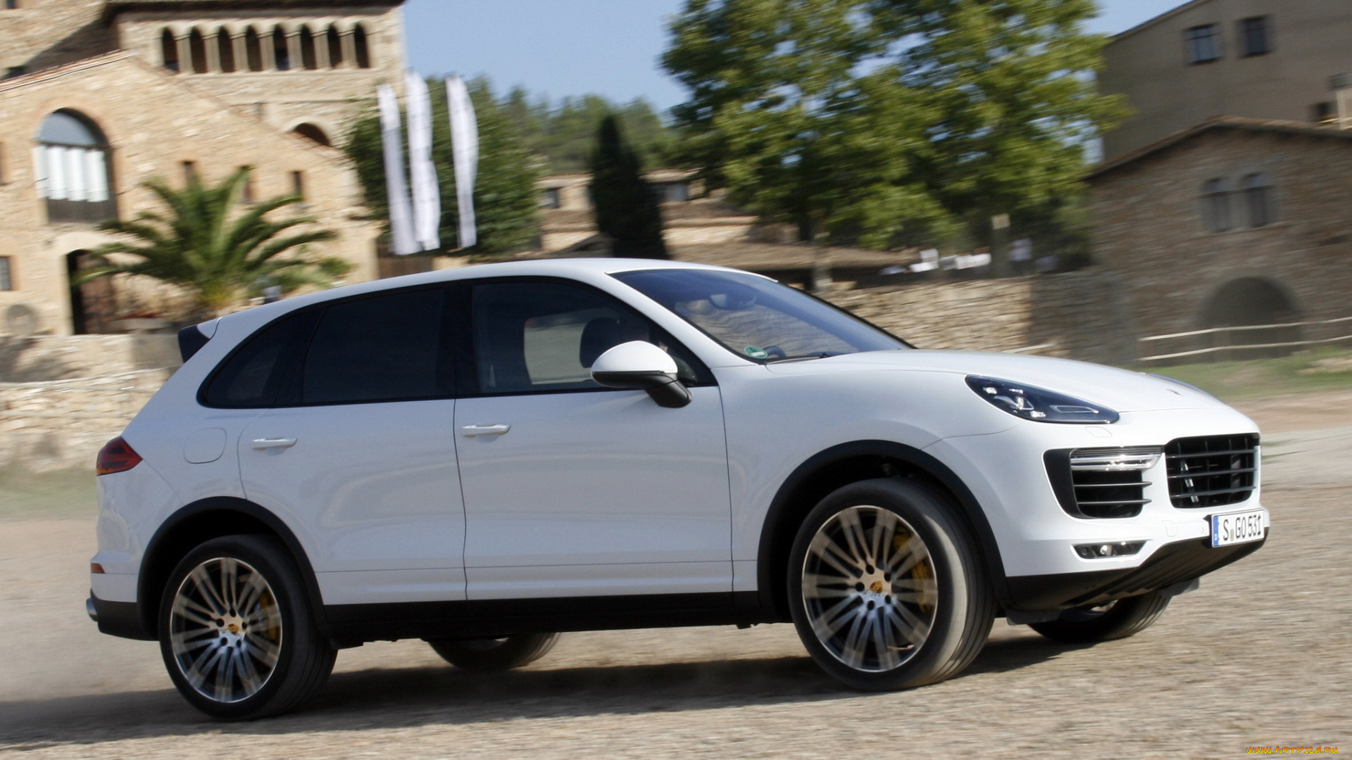 автомобили, porsche, светлый, cayenne, turbo, 958, 2014г