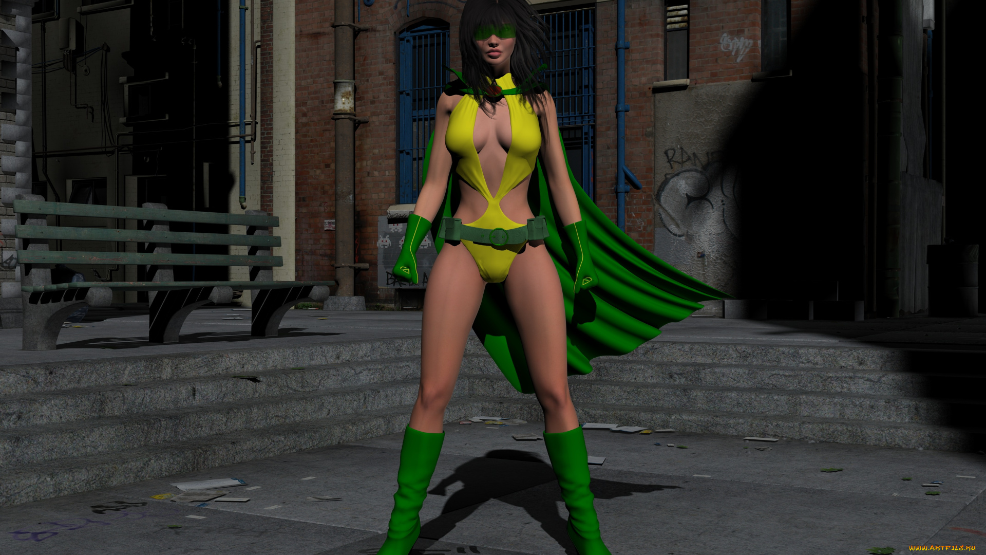 supergirl, 3д, графика, фантазия, , fantasy, взгляд, фон, супермен, девушка