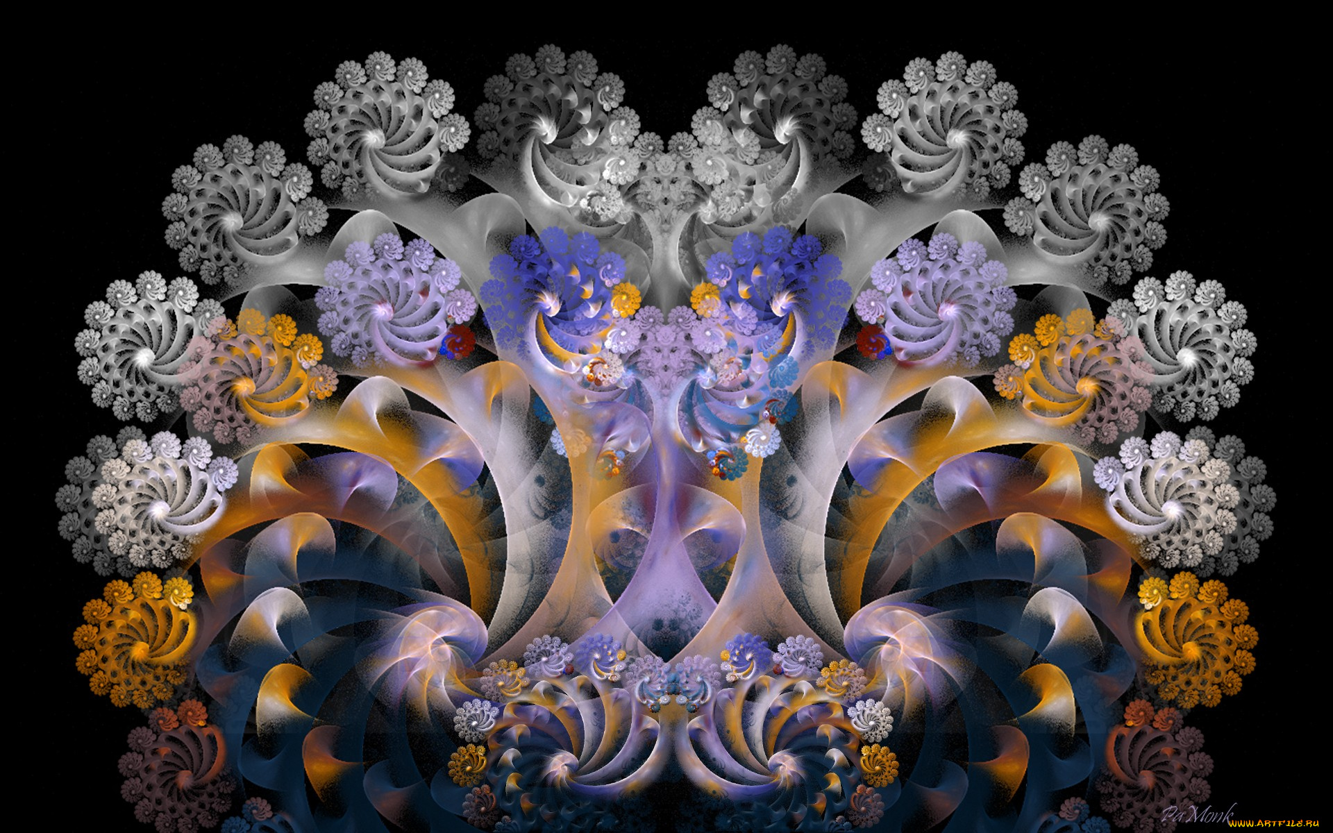 3д, графика, фракталы, , fractal, узор, фон, цвета