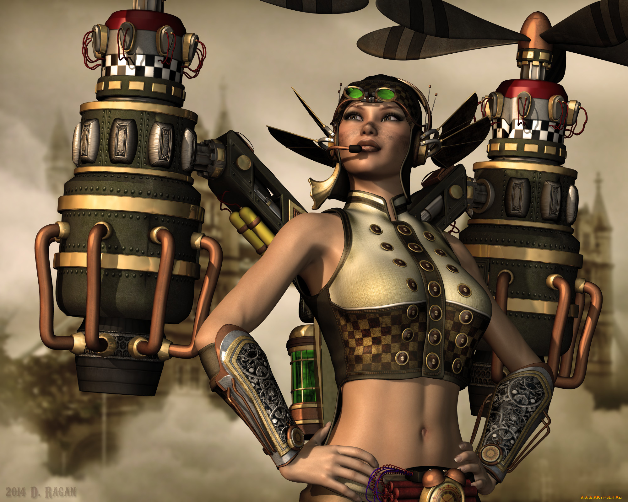 3д, графика, фантазия, , fantasy, девушка, взгляд, фон