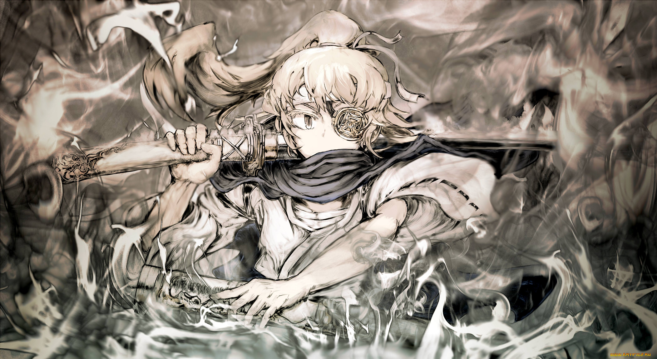 аниме, оружие, , техника, , технологии, взгляд, yoshioka, yoshiko, арт, девушка