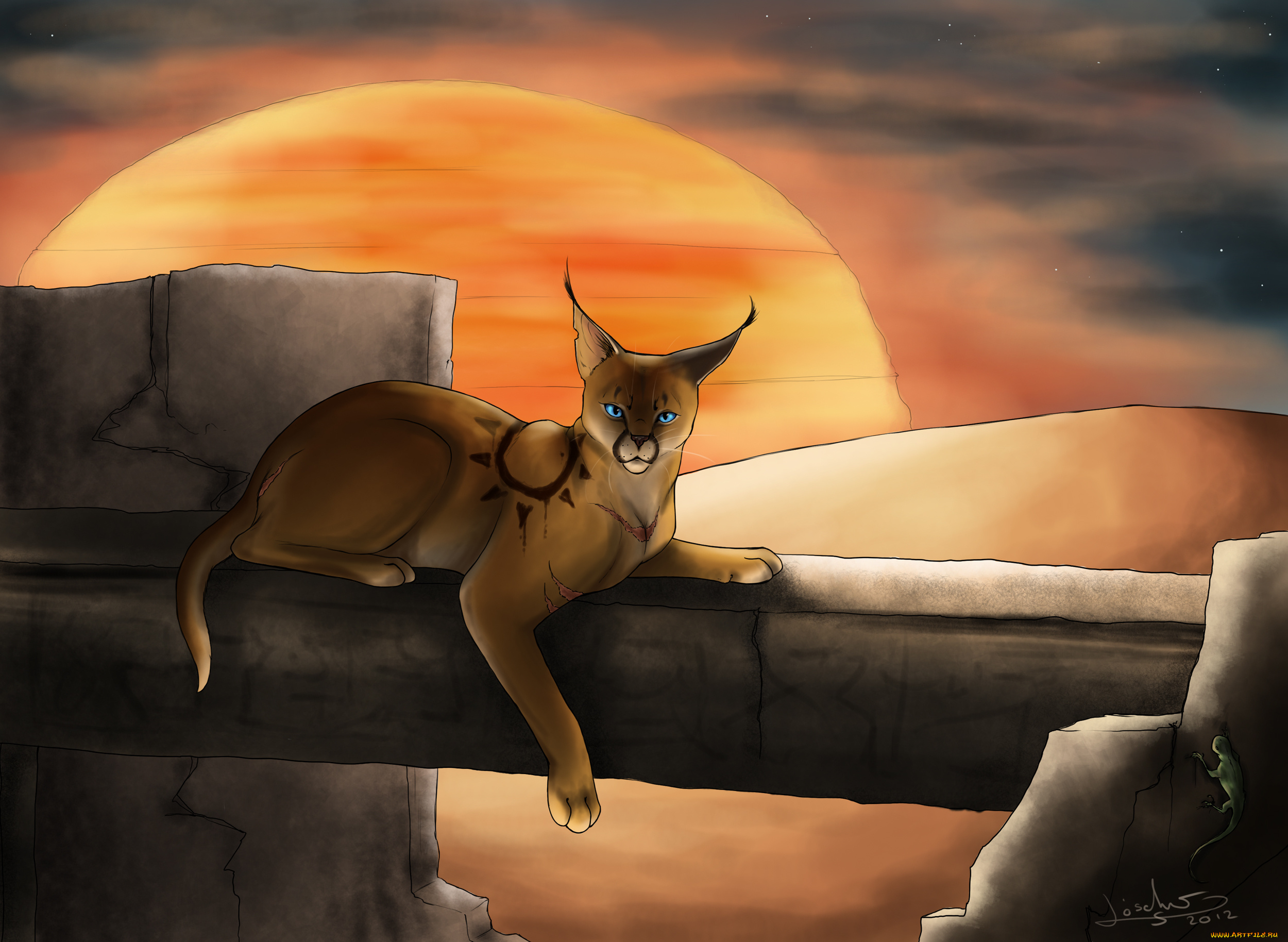 рисованное, животные, , рыси, рысь, взгляд