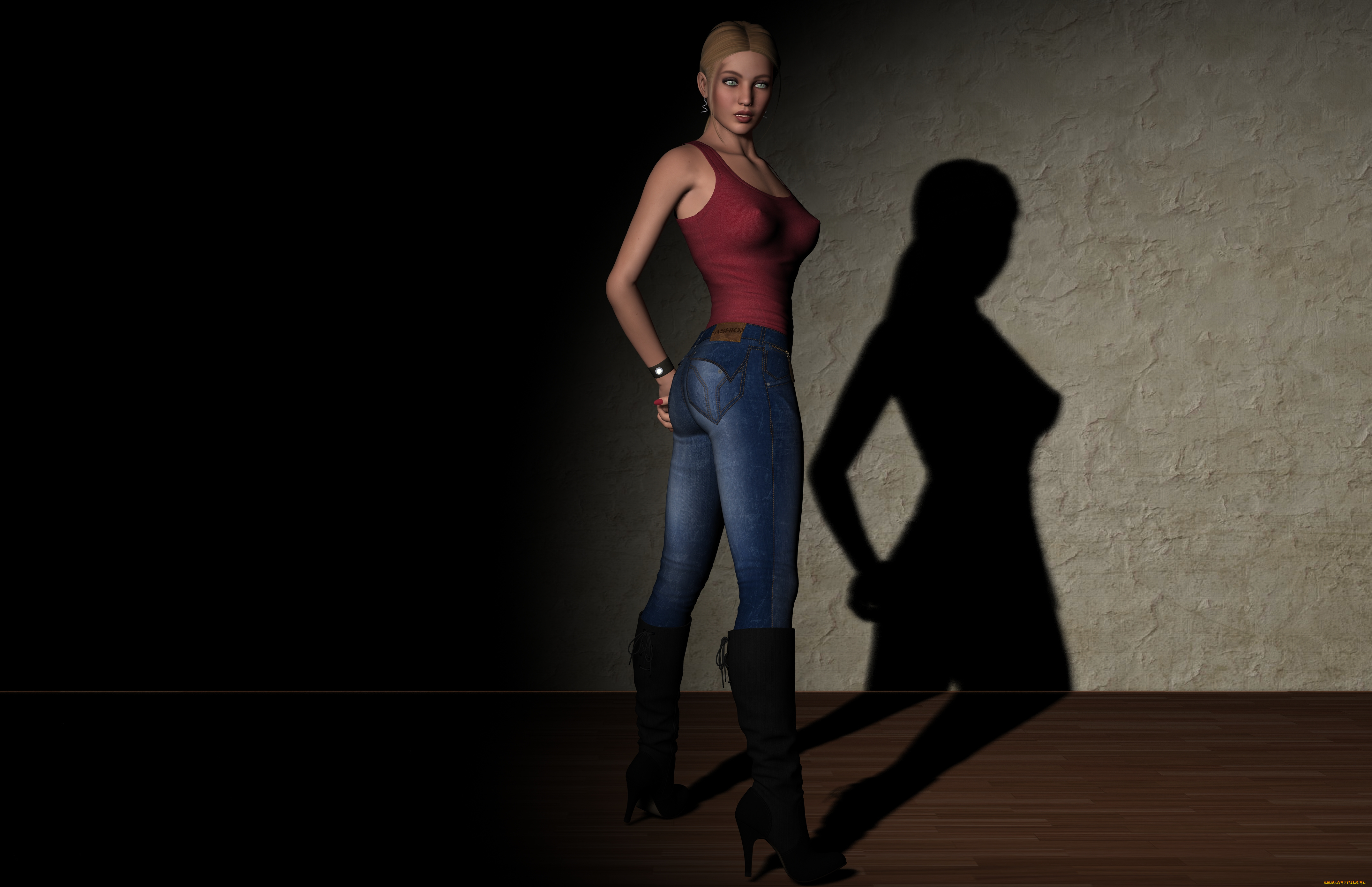 3д, графика, люди, , people, девушка, взгляд, фон