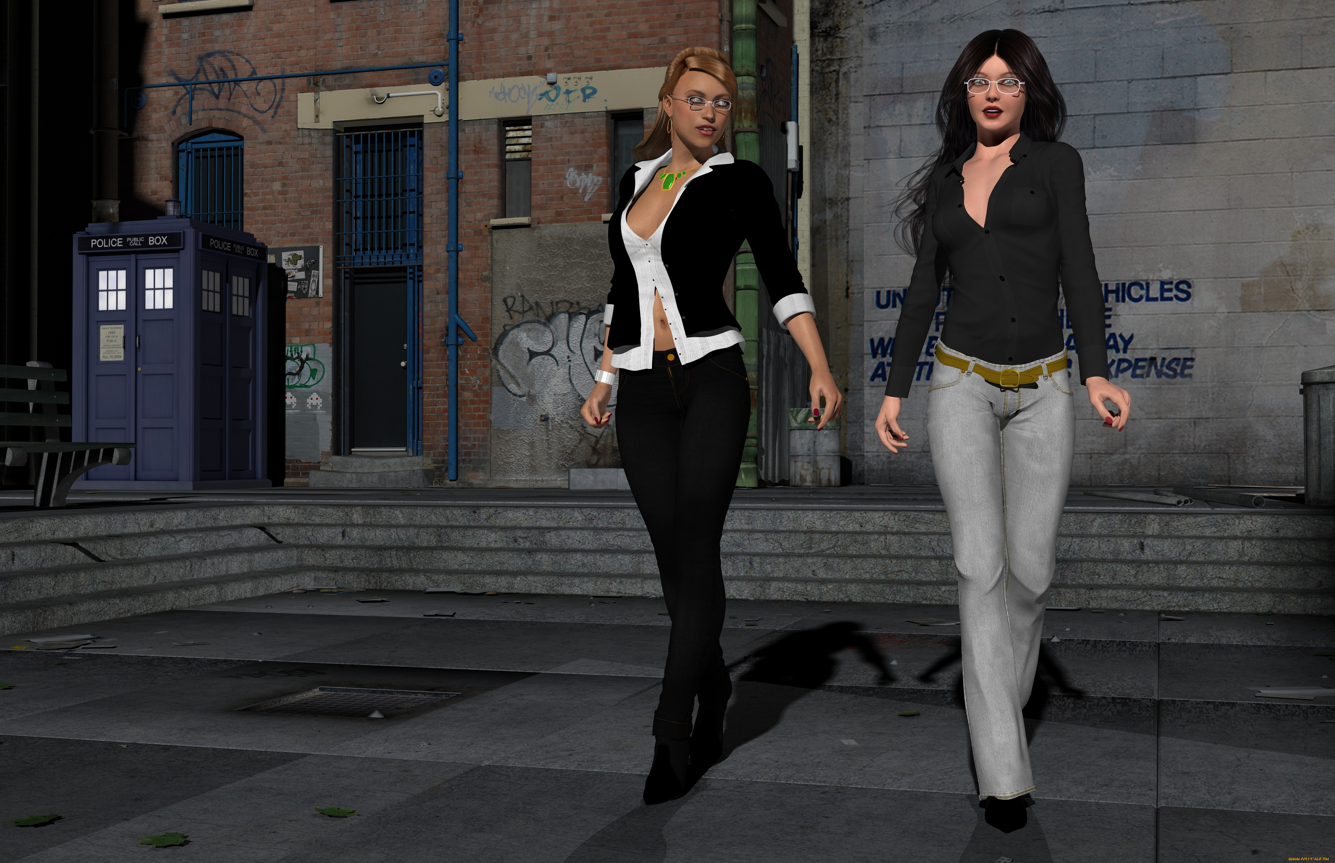 3д, графика, люди, , people, фон, взгляд, девушки