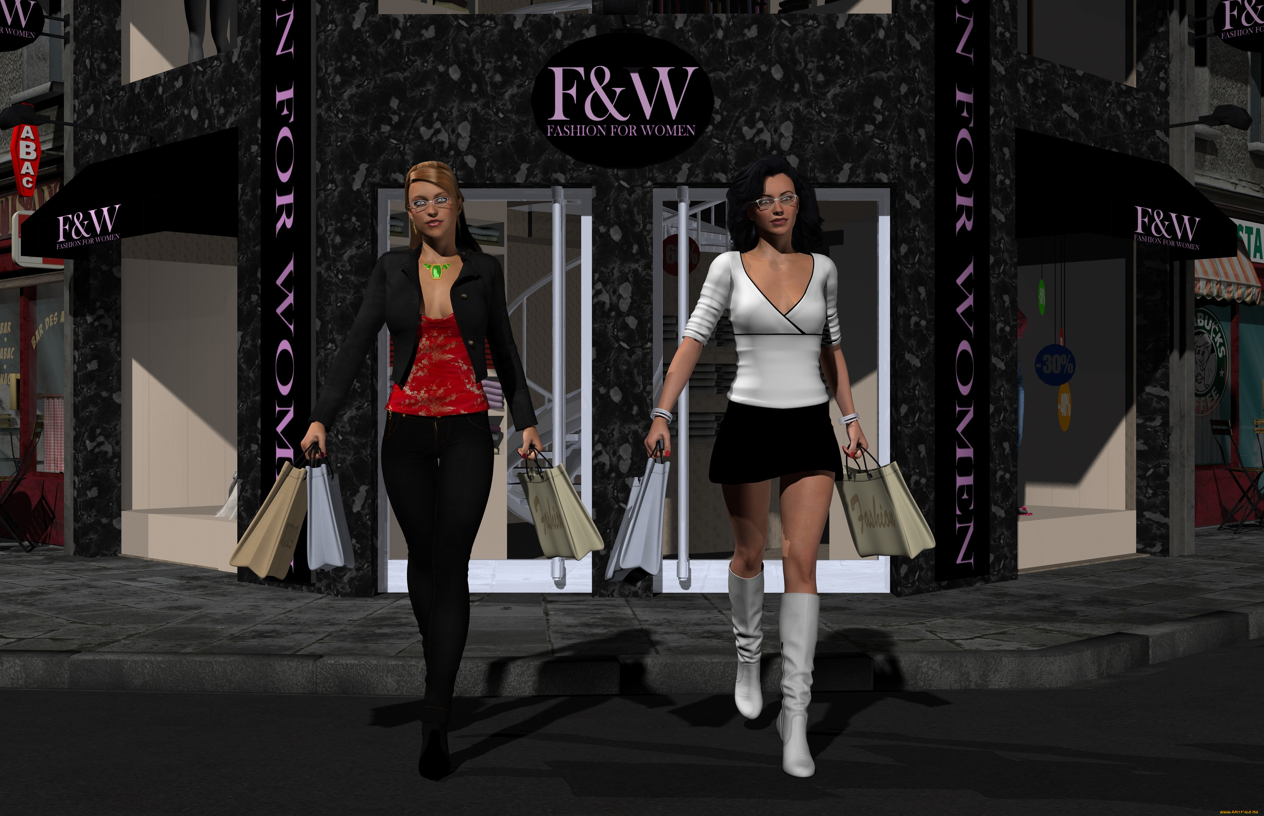 3д, графика, люди, , people, взгляд, девушки, фон