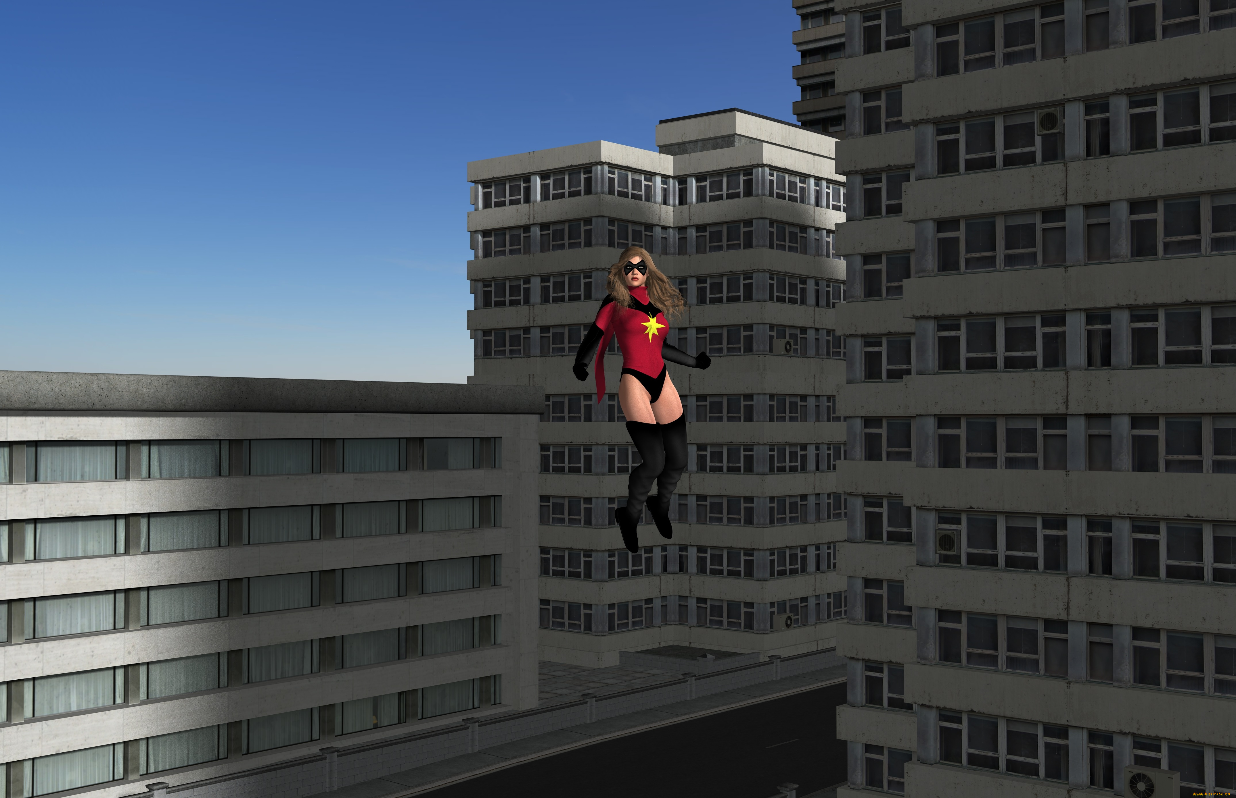 supergirl, 3д, графика, фантазия, , fantasy, полет, супермен, девушка