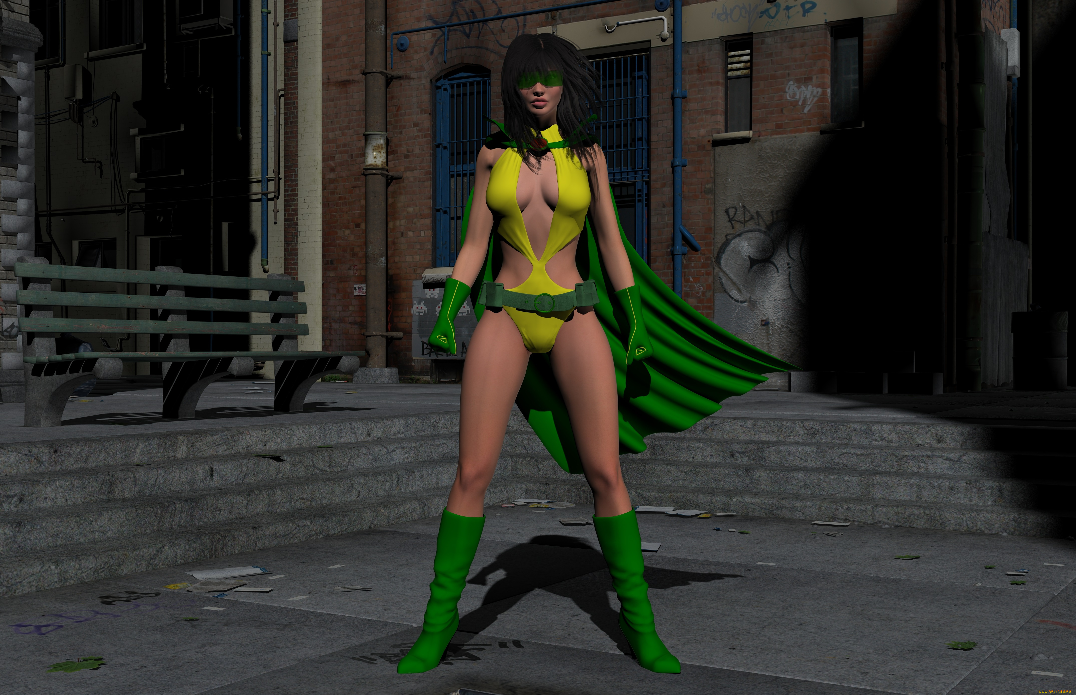 supergirl, 3д, графика, фантазия, , fantasy, взгляд, фон, супермен, девушка