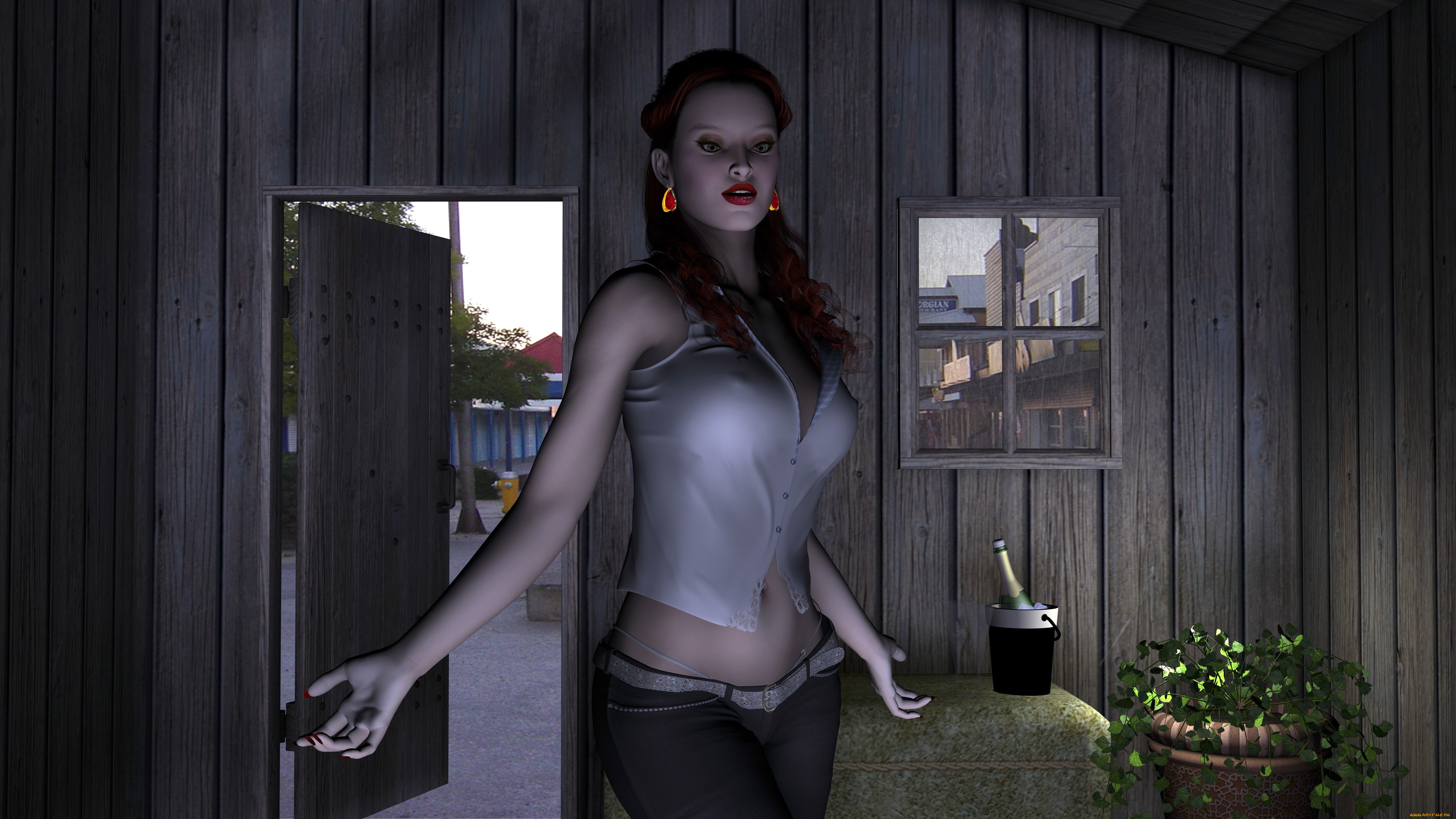 3д, графика, люди, , people, взгляд, фон, девушка