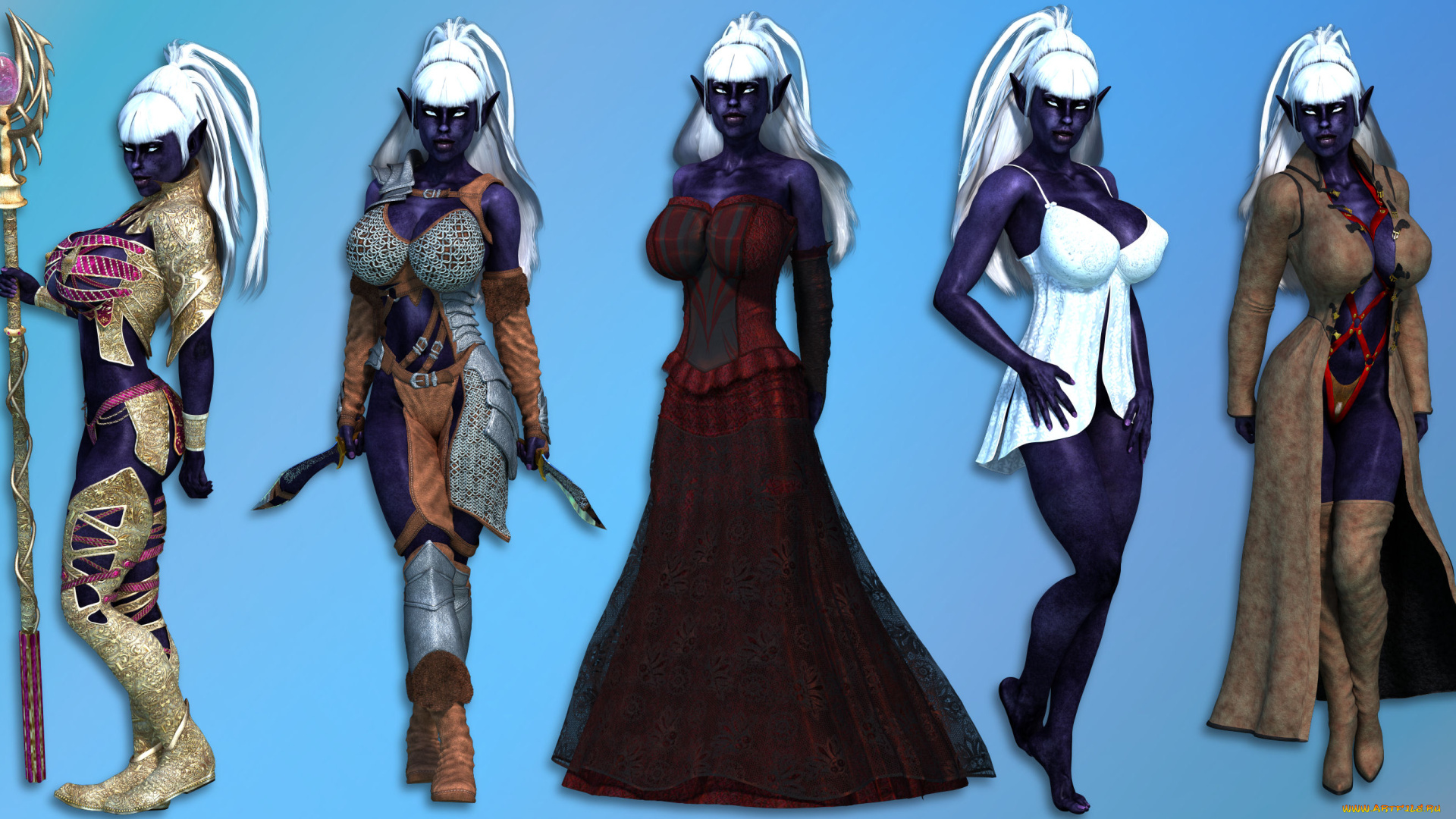 3д, графика, существа, , creatures, фон, взгляд, халки