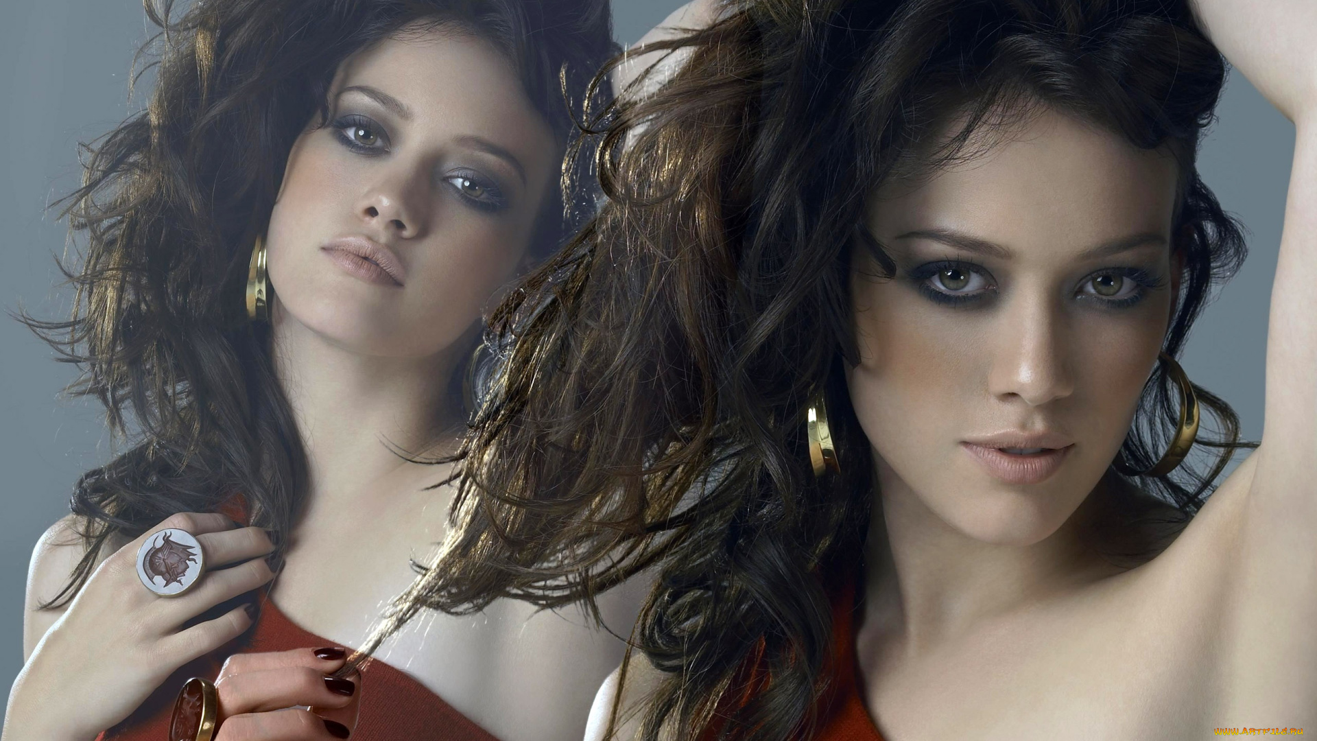 девушки, hilary, duff, кольцо, плечо, серьги, брюнетка, актриса, хилари, дафф