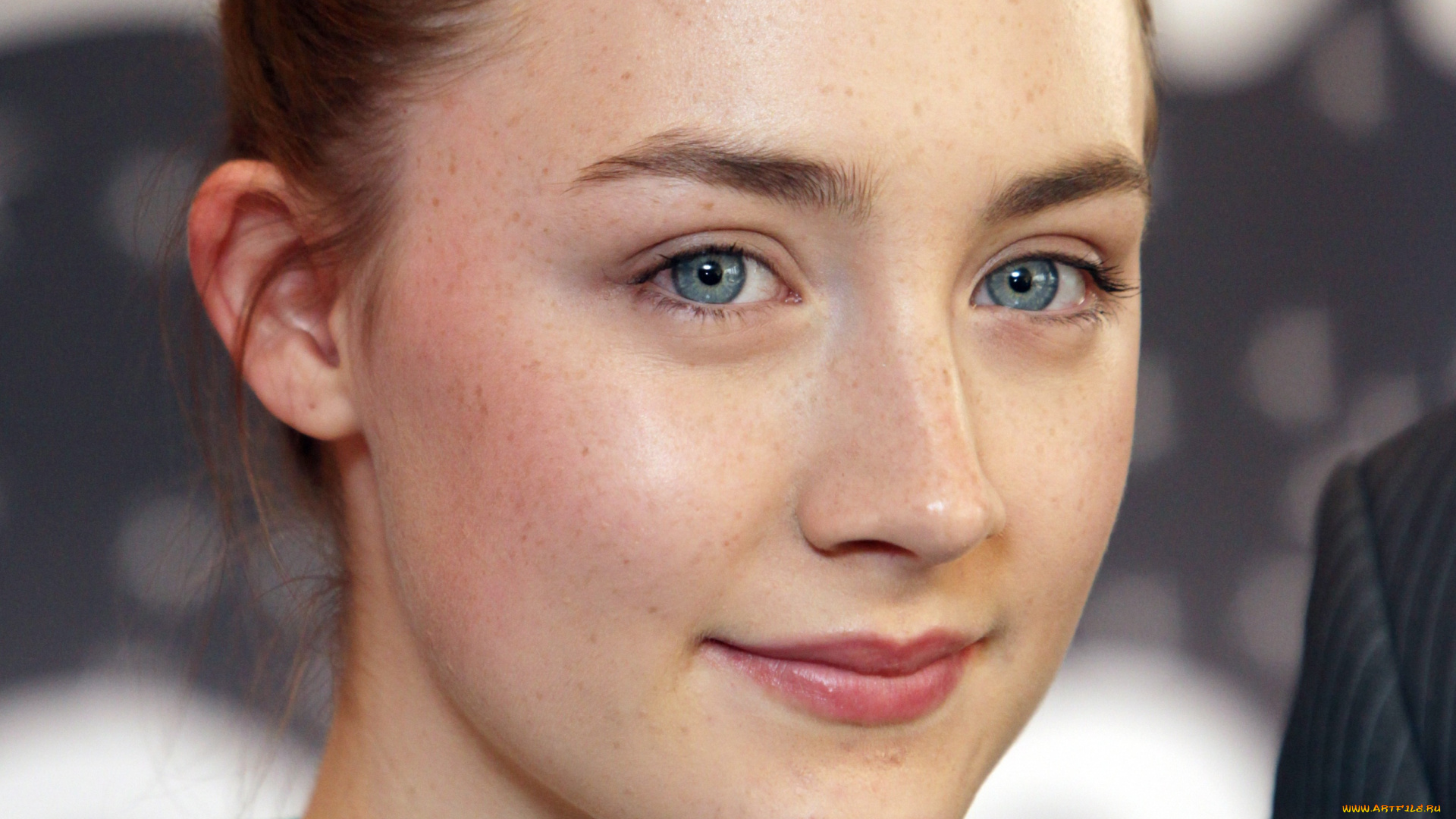 девушки, saoirse, ronan, актриса, веснушки, лицо, улыбка, рыжая