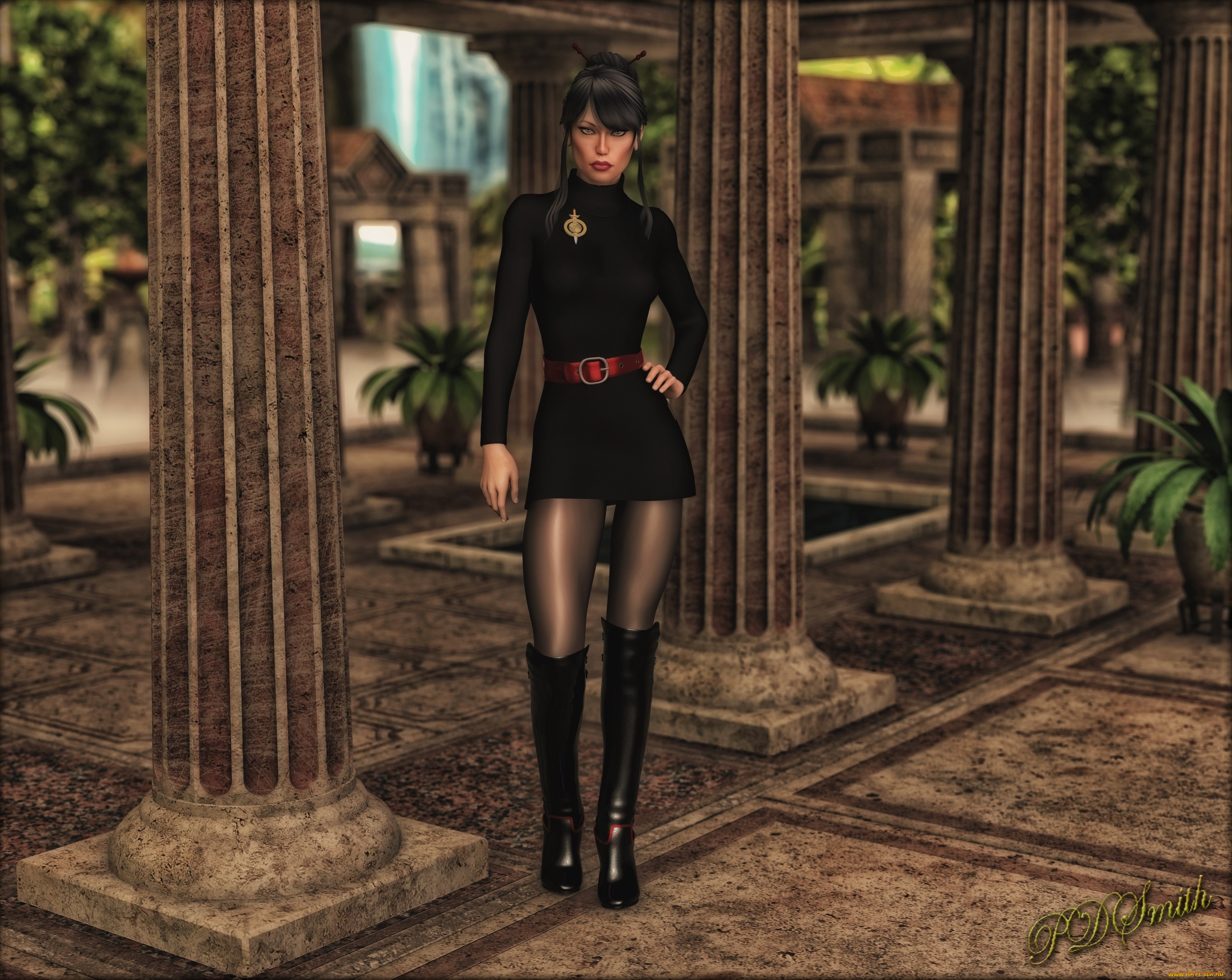 3д, графика, люди, , people, девушка, фон, взгляд