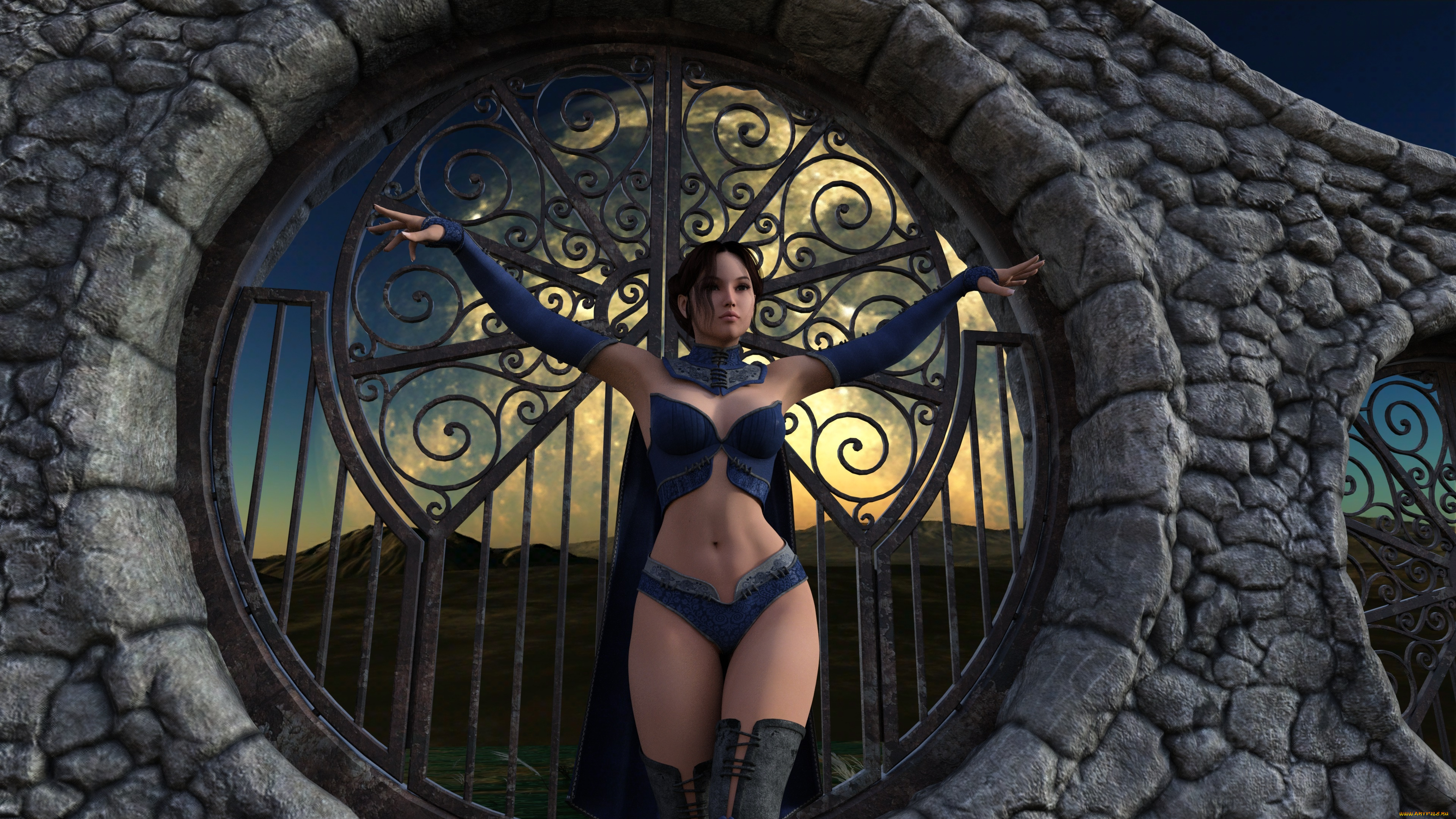 3д, графика, люди, , people, девушка, взгляд, фон