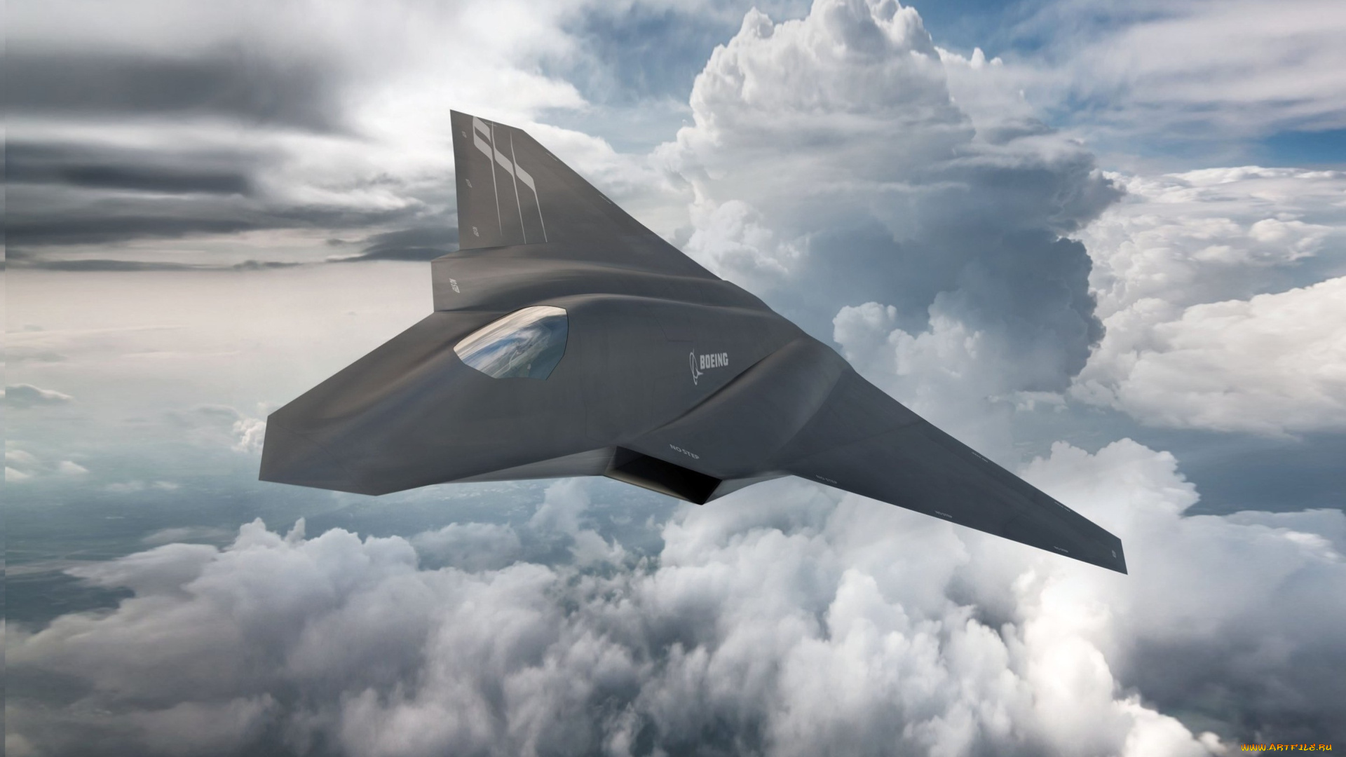 авиация, 3д, рисованые, v-graphic, самолёт, облака