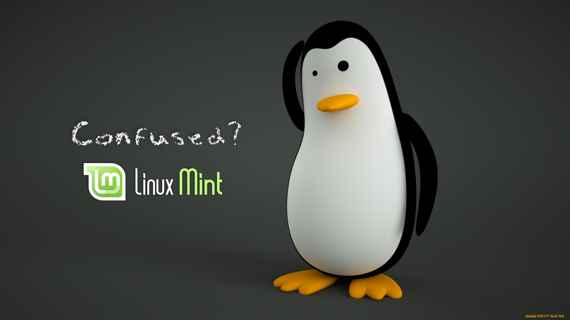 компьютеры, linux, логотип, фон