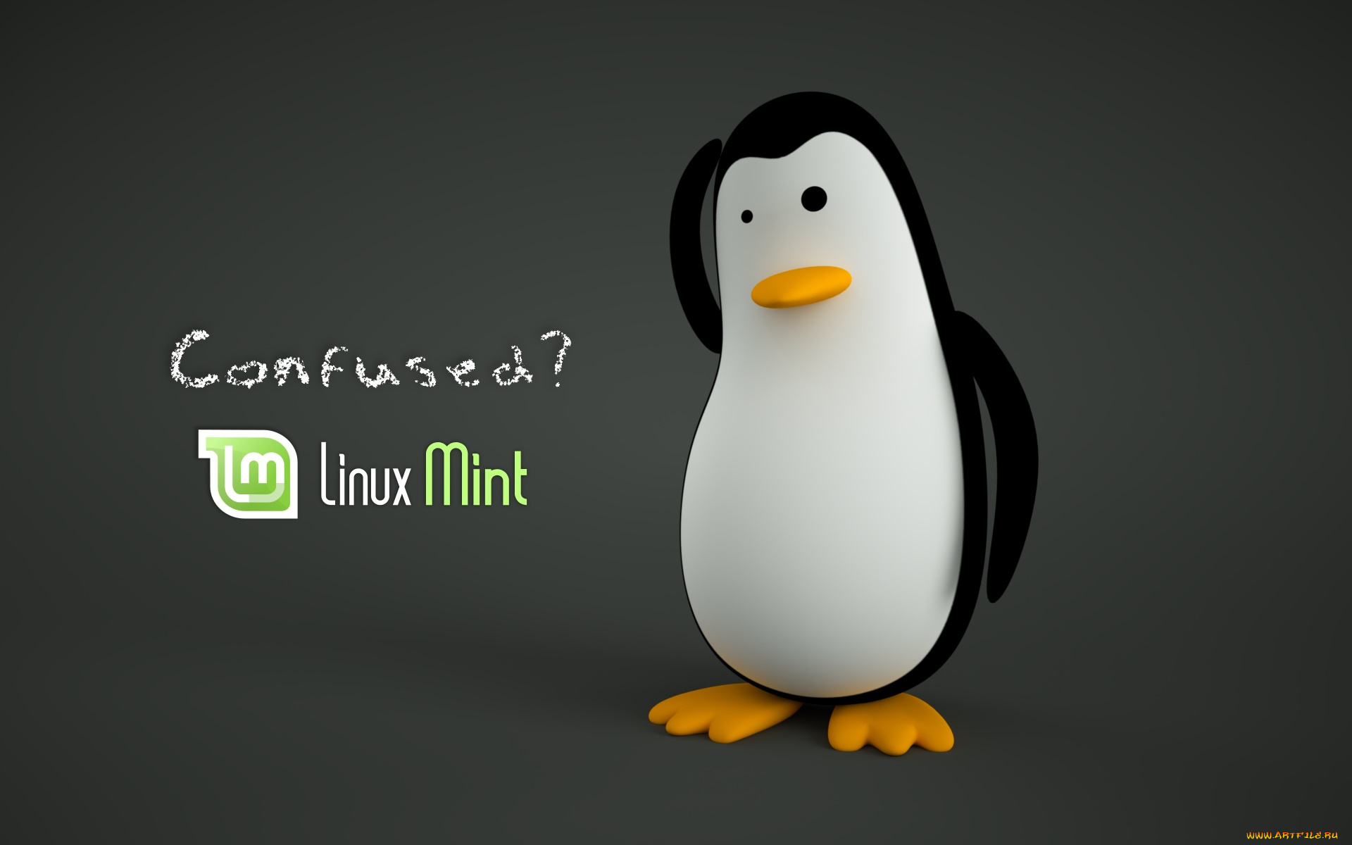 компьютеры, linux, логотип, фон