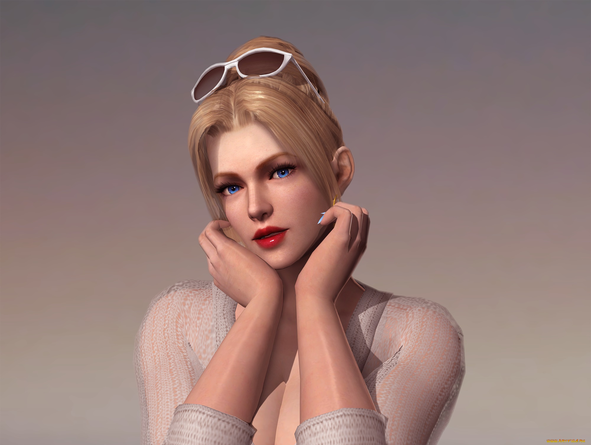 3д, графика, портрет, , portraits, фон, взгляд, девушка