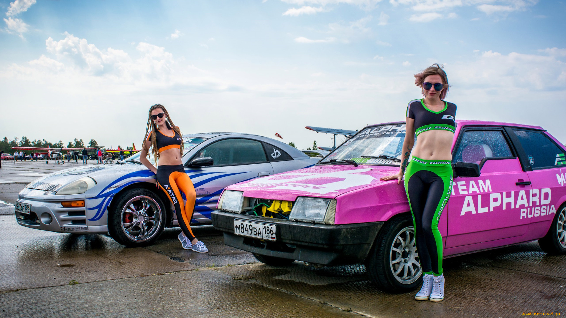 автомобили, -авто, с, девушками, девушки