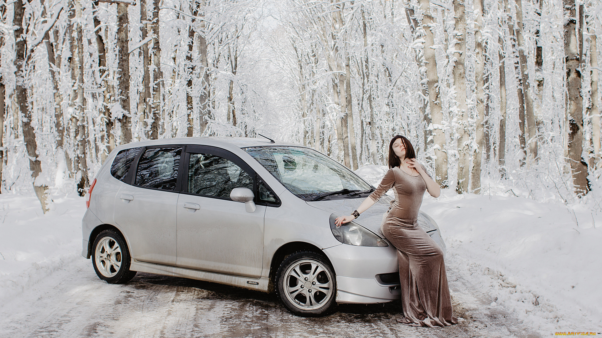 автомобили, -авто, с, девушками, honda, fit